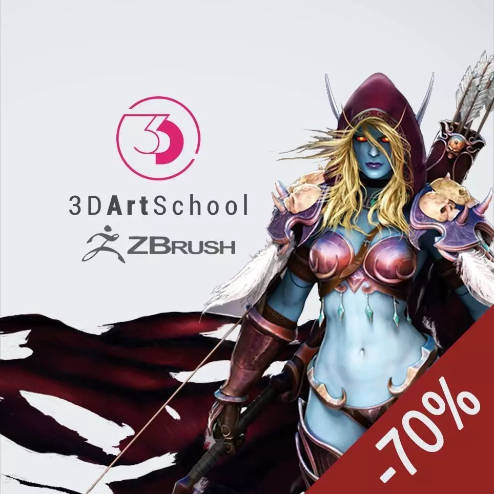 Pack Learn and Master Zbrush and Sculpt Epic Characters 3D model_6
