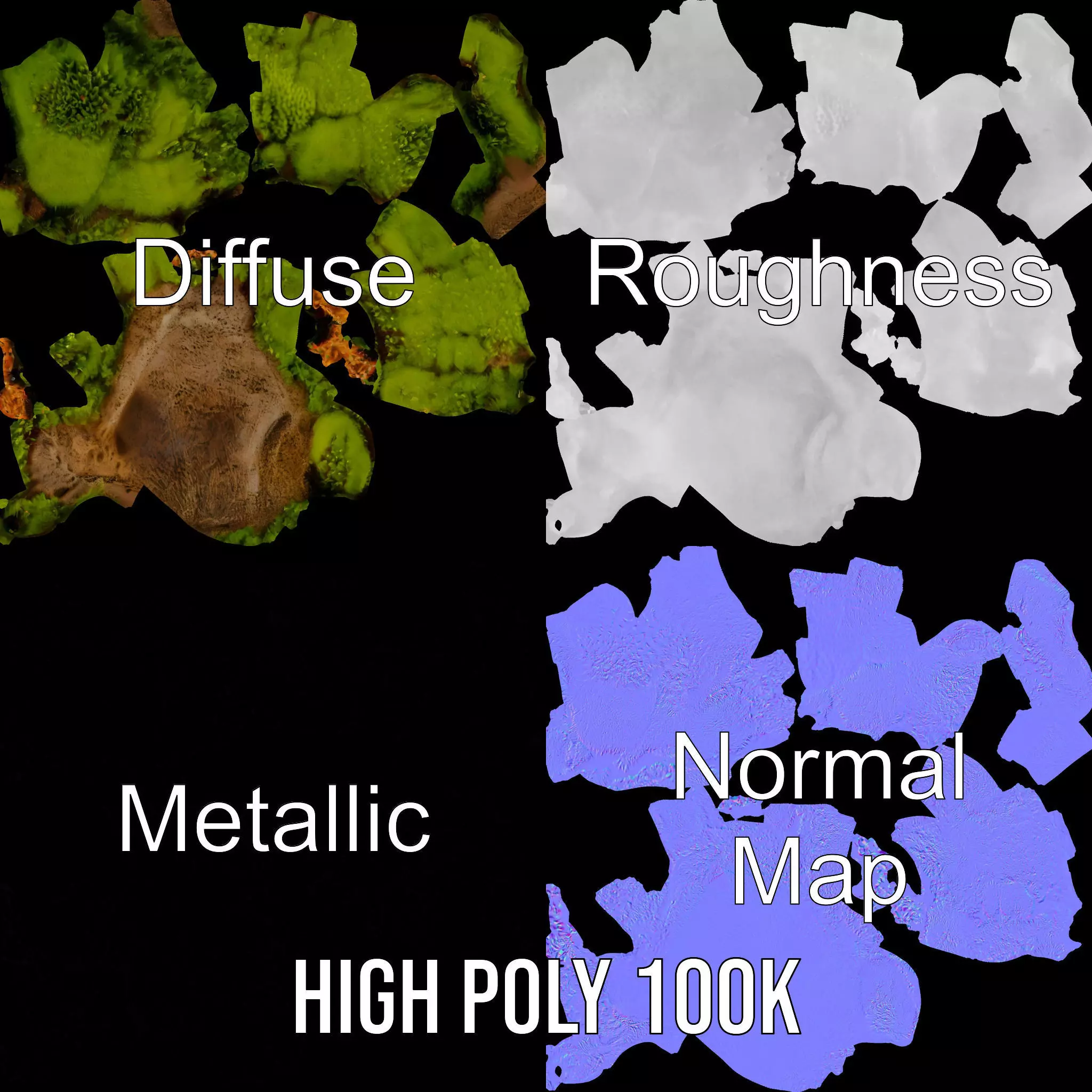 Verdant Mossy Rock model pack Texture_3