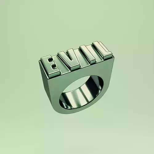 Chunky Ring Fashion Jewellery Evil Ring built to scale Size 10 