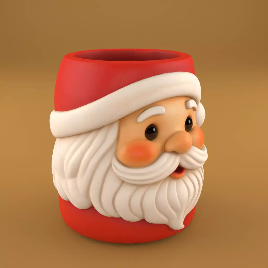 Santa Claus Planter 3D print model_3