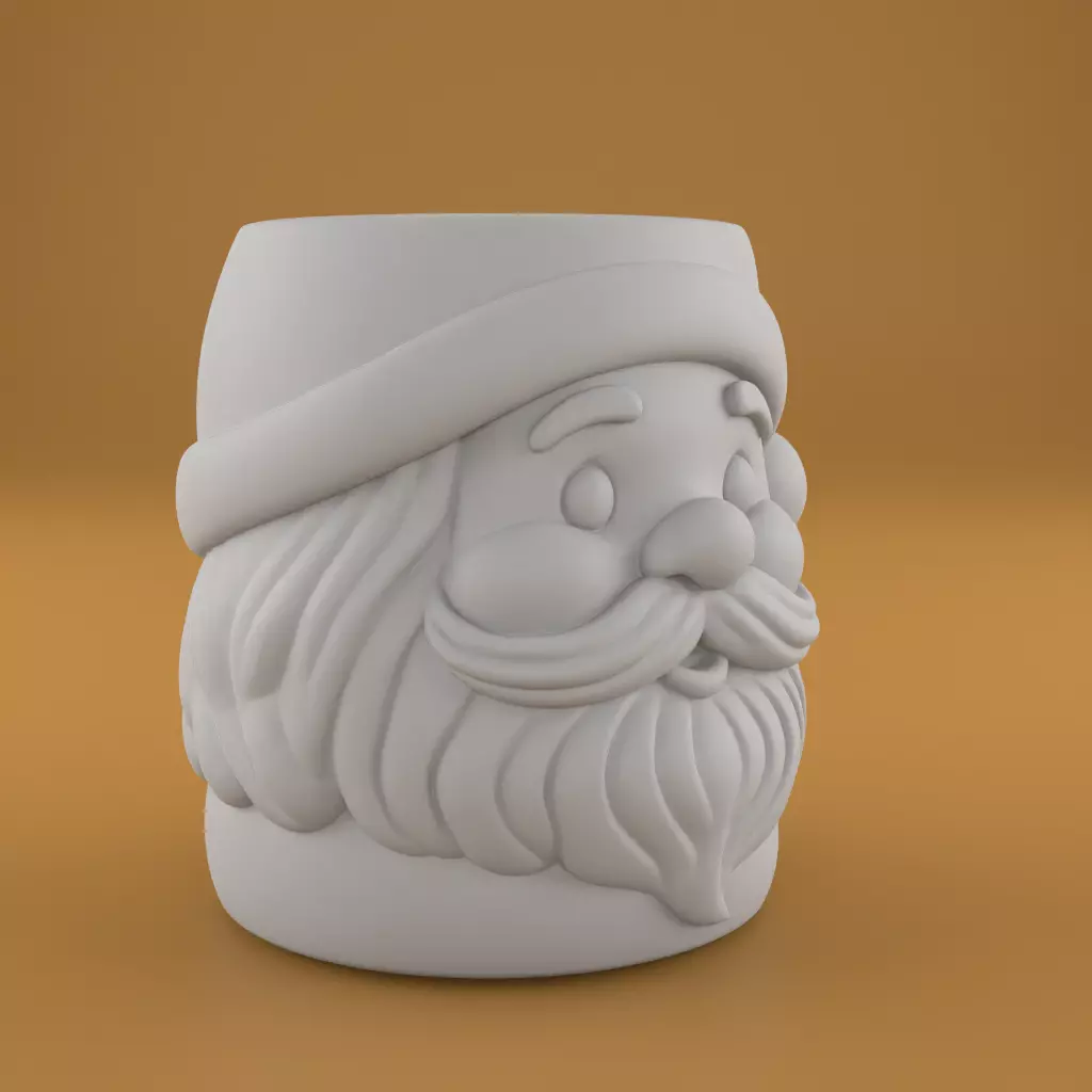 Santa Claus Planter 3D print model_7