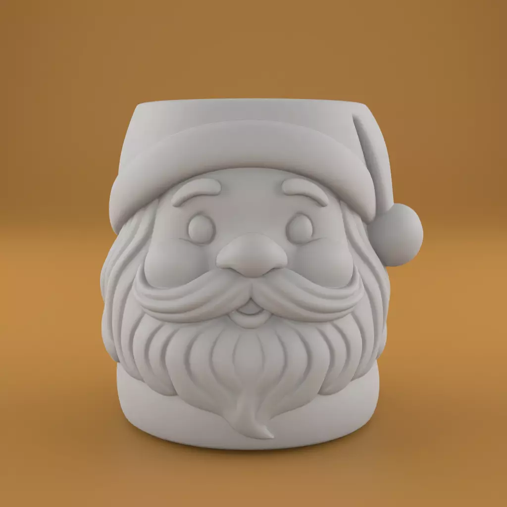 Santa Claus Planter 3D print model_4
