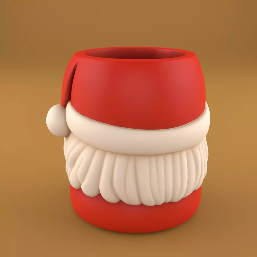 Santa Claus Planter 3D print model_2