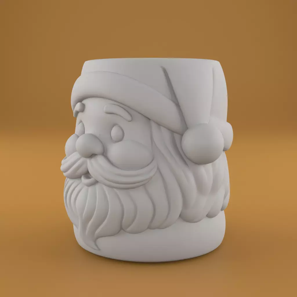 Santa Claus Planter 3D print model_5