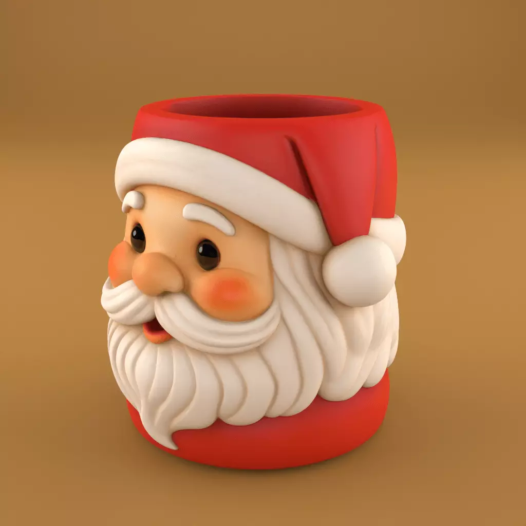 Santa Claus Planter 3D print model_1