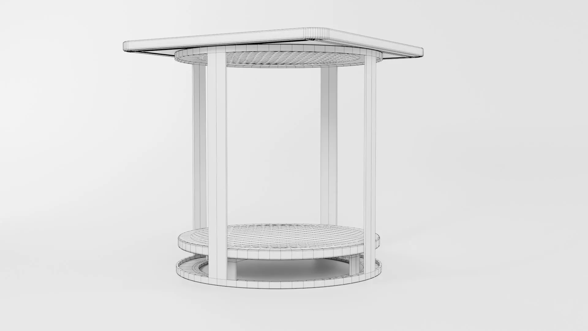 Square Table CG85 3D model_5