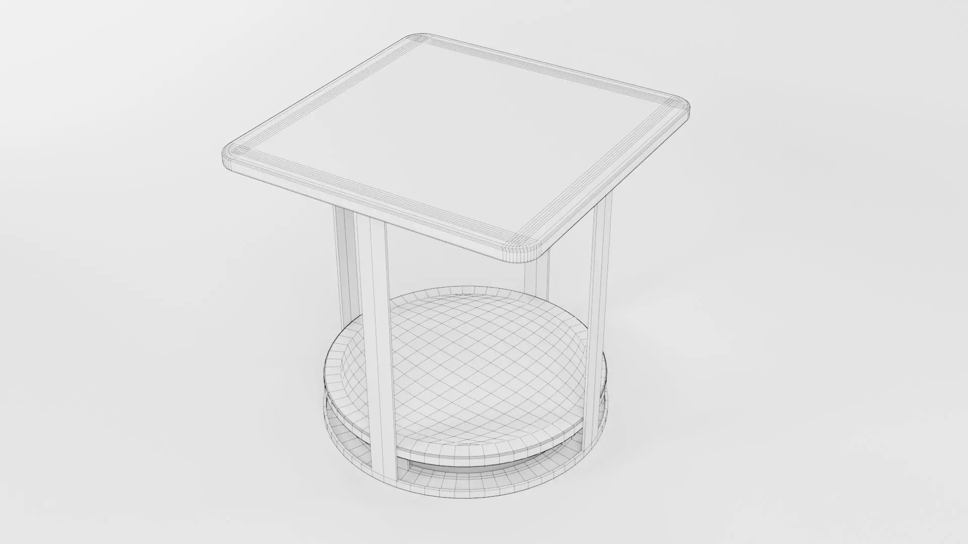Square Table CG85 3D model_6