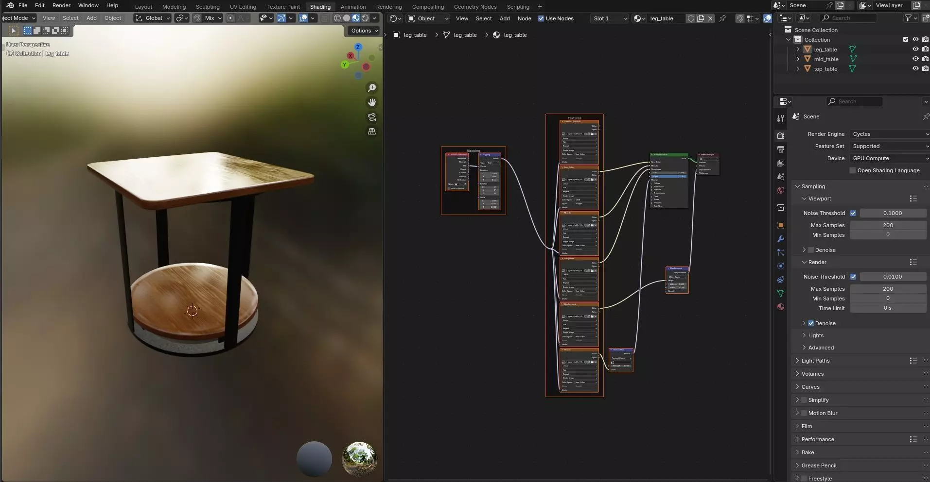 Square Table CG85 3D model_11