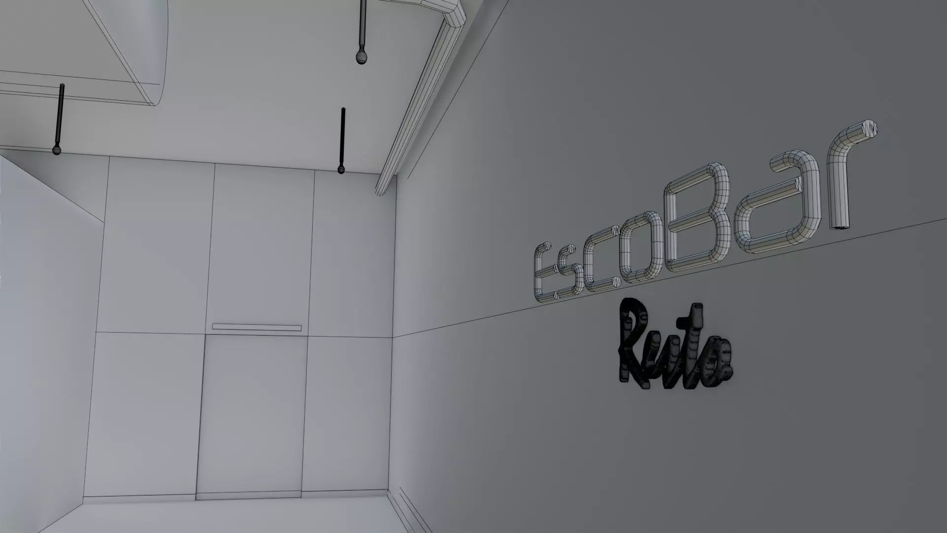 Bar interior Low-poly 3D model_24