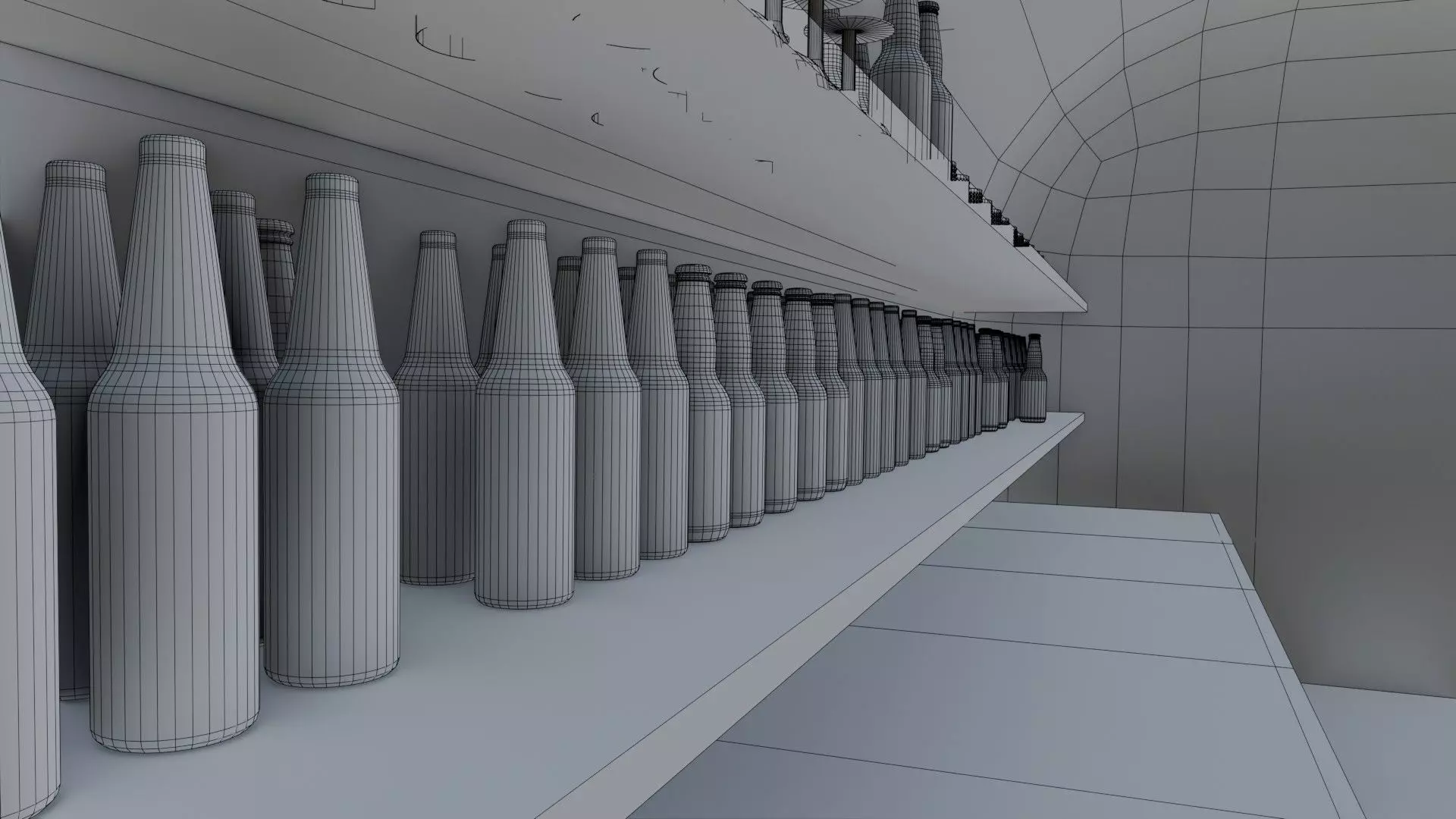 Bar interior Low-poly 3D model_32