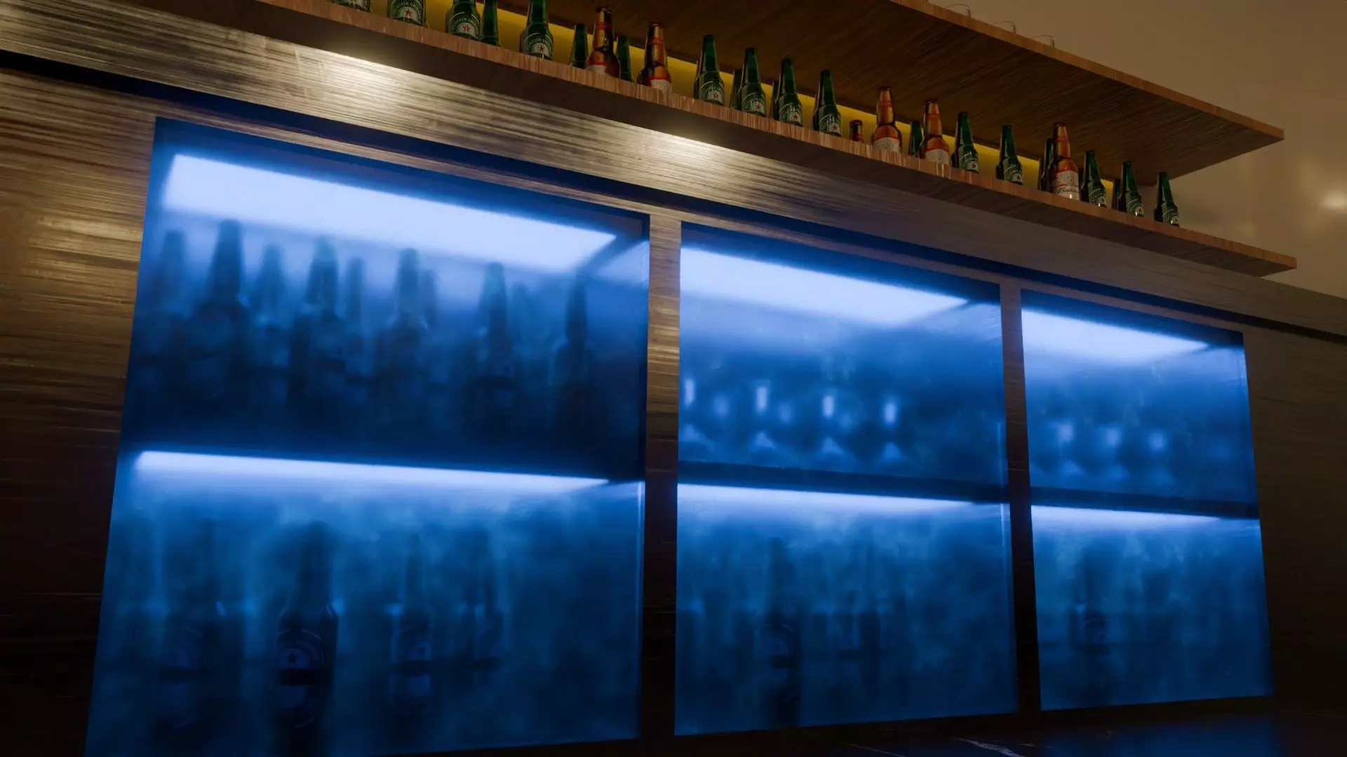 Bar interior Low-poly 3D model_5