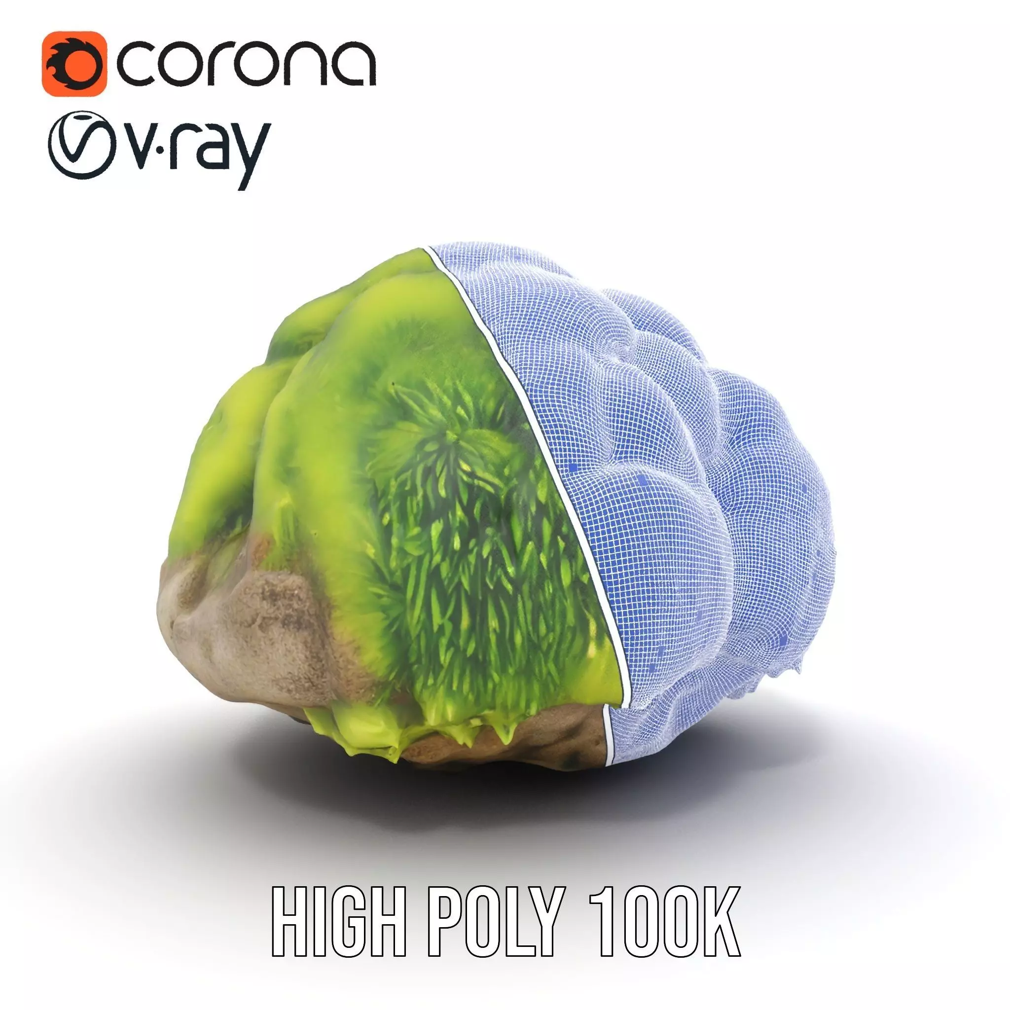 Green Mossy Rock model pack Texture_34