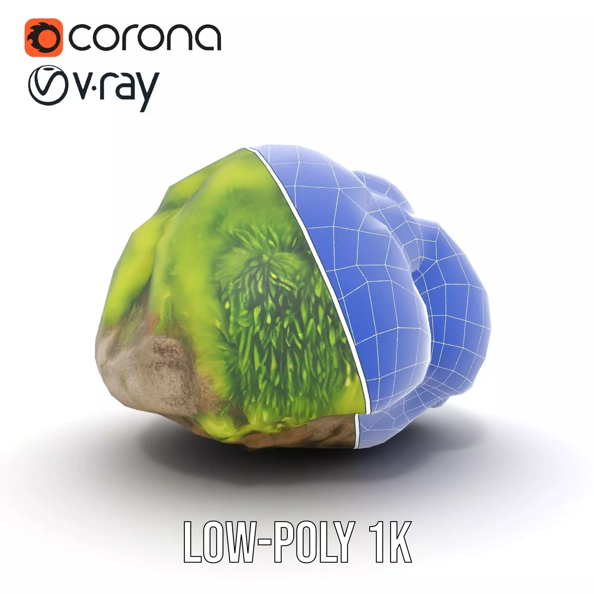 Green Mossy Rock model pack Texture_30