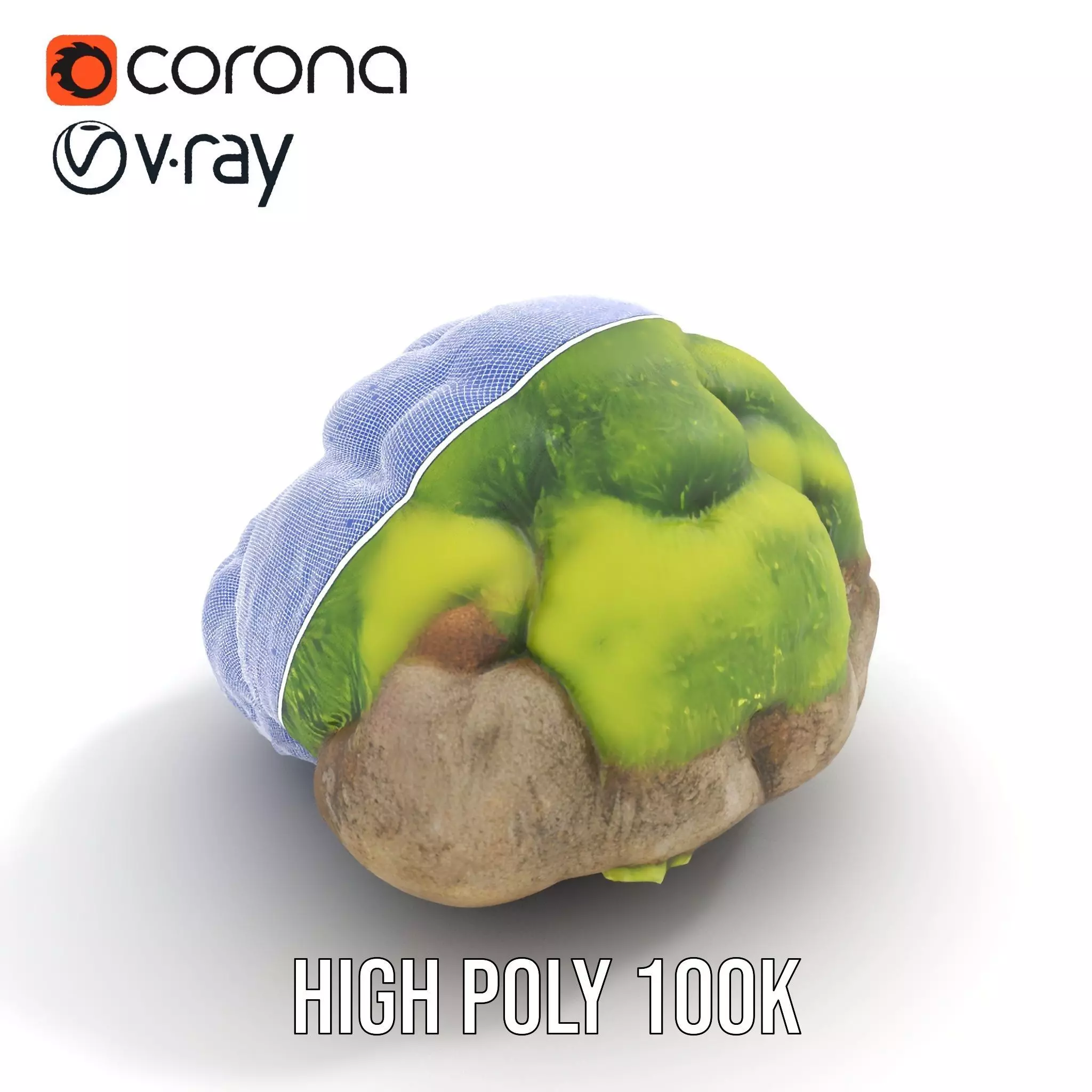 Green Mossy Rock model pack Texture_28