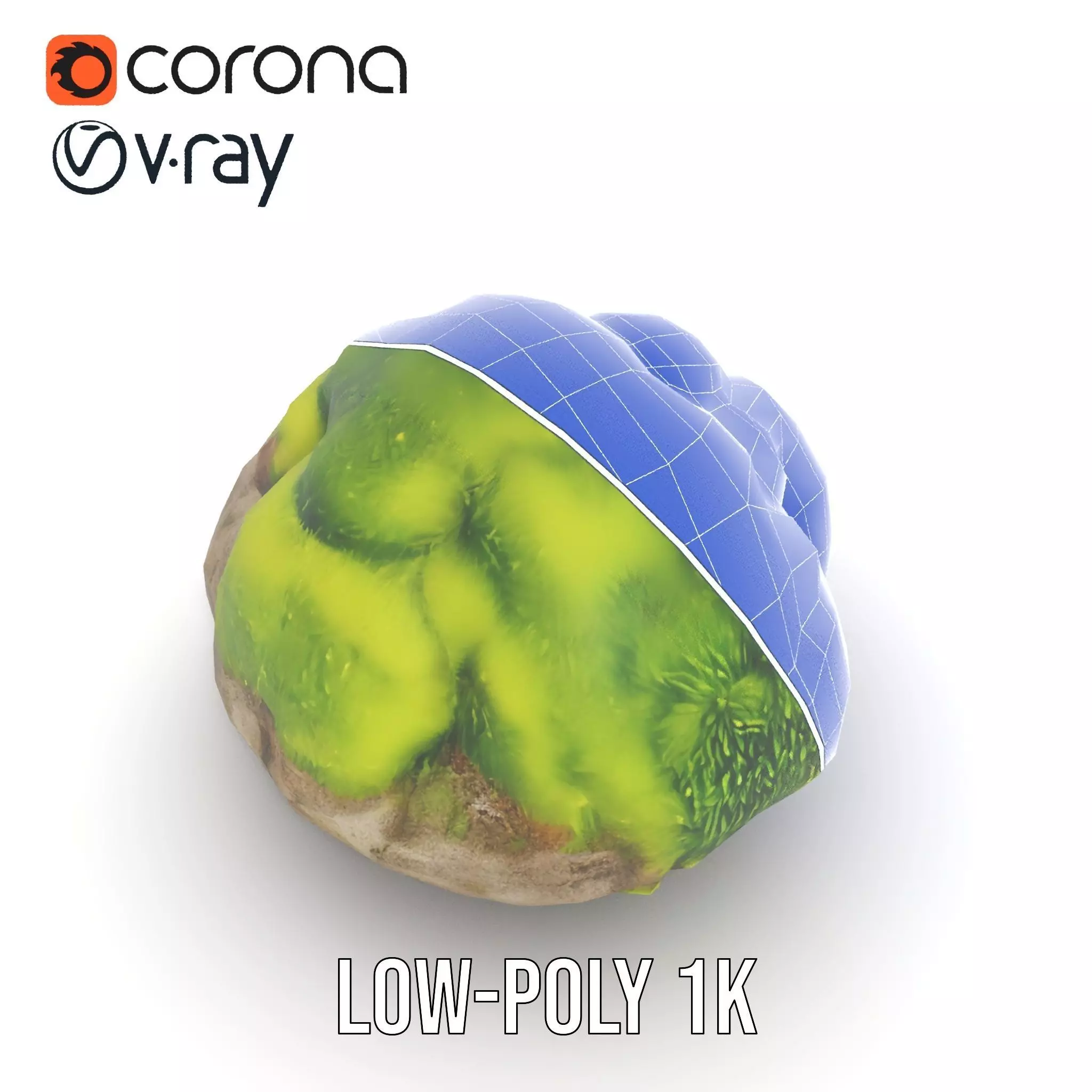 Green Mossy Rock model pack Texture_14