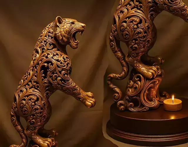 Tiger pattern for 3D printing