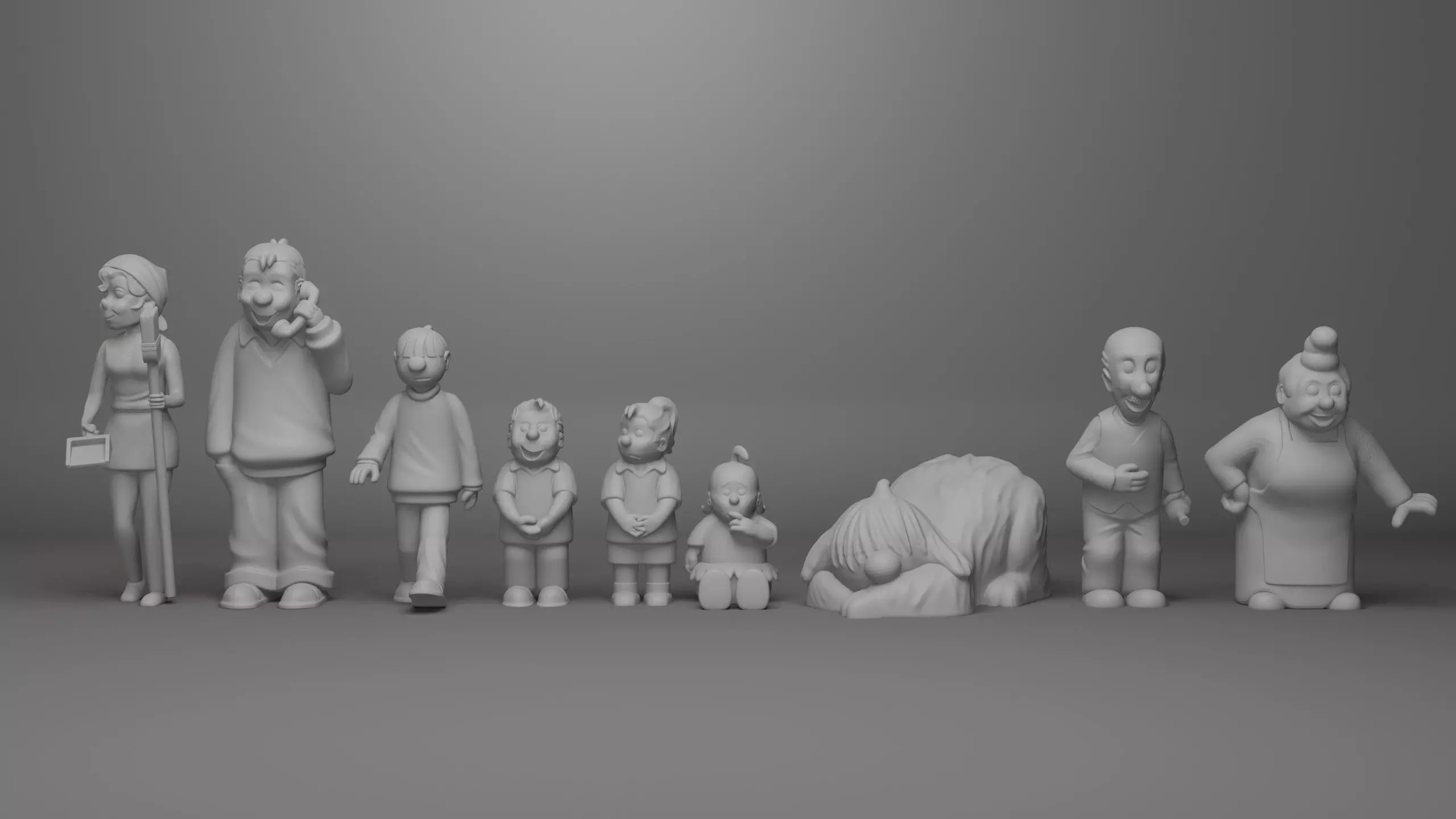 Hi and Lois Models Set 3D print model_0