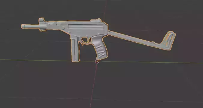 Submachine gun ready to use 