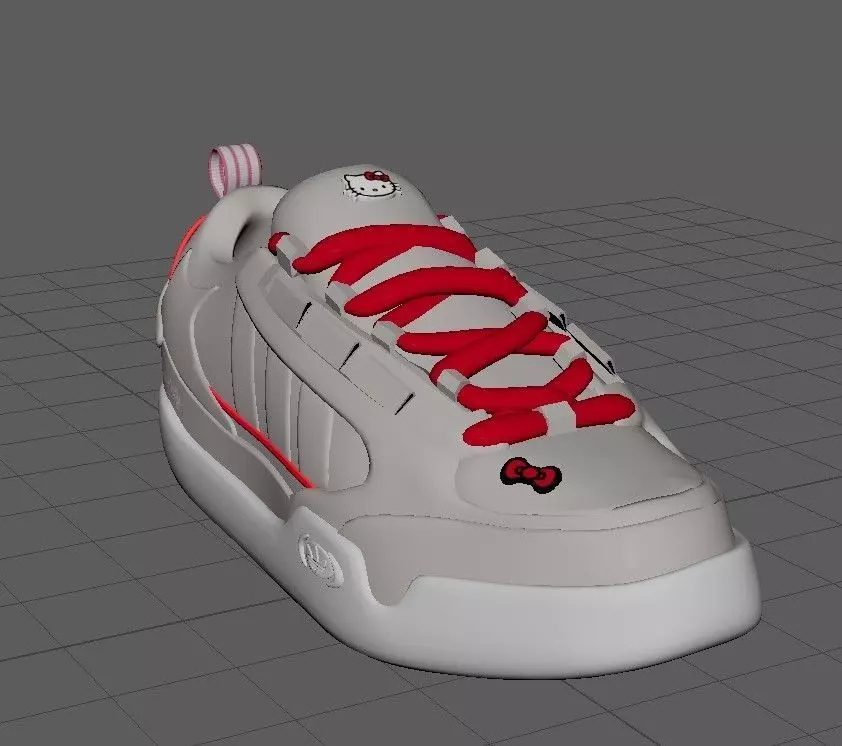 Adidas x Hello Kitty 3D sneakers Low-poly 3D model