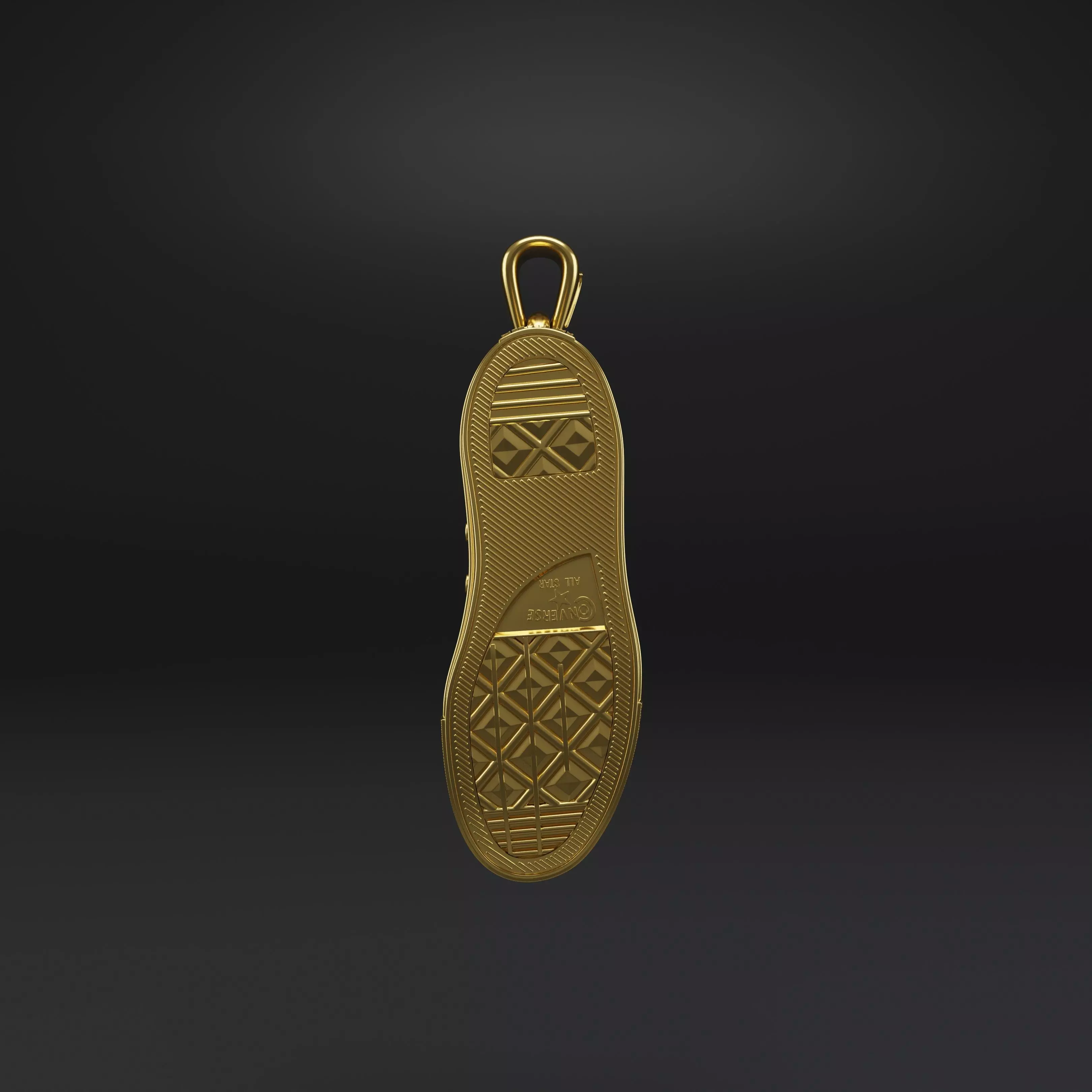 Converse Sneakers Pendant Gold Silver Fashion Jewelry Necklace 3D print model_10