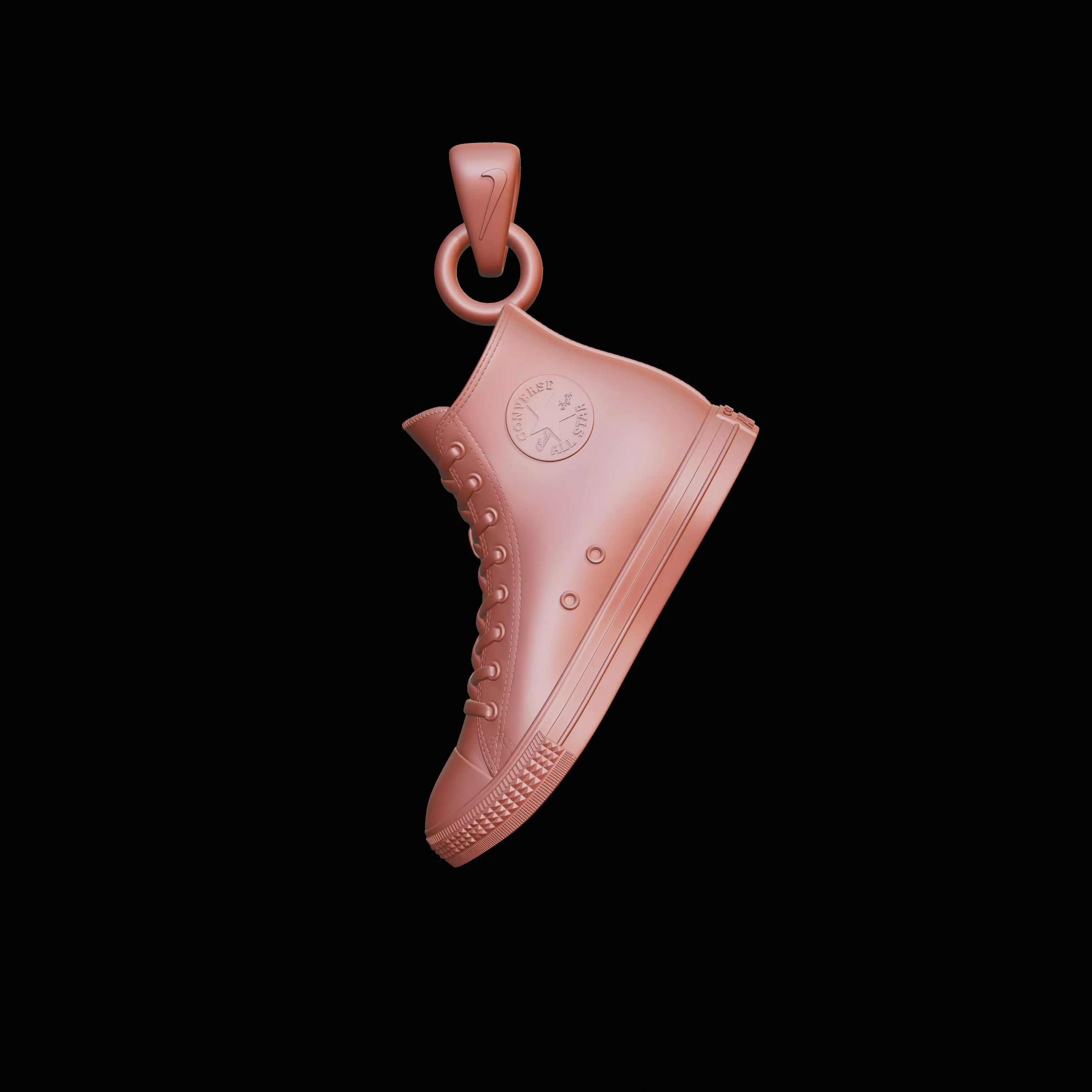 Converse Sneakers Pendant Gold Silver Fashion Jewelry Necklace 3D print model_12