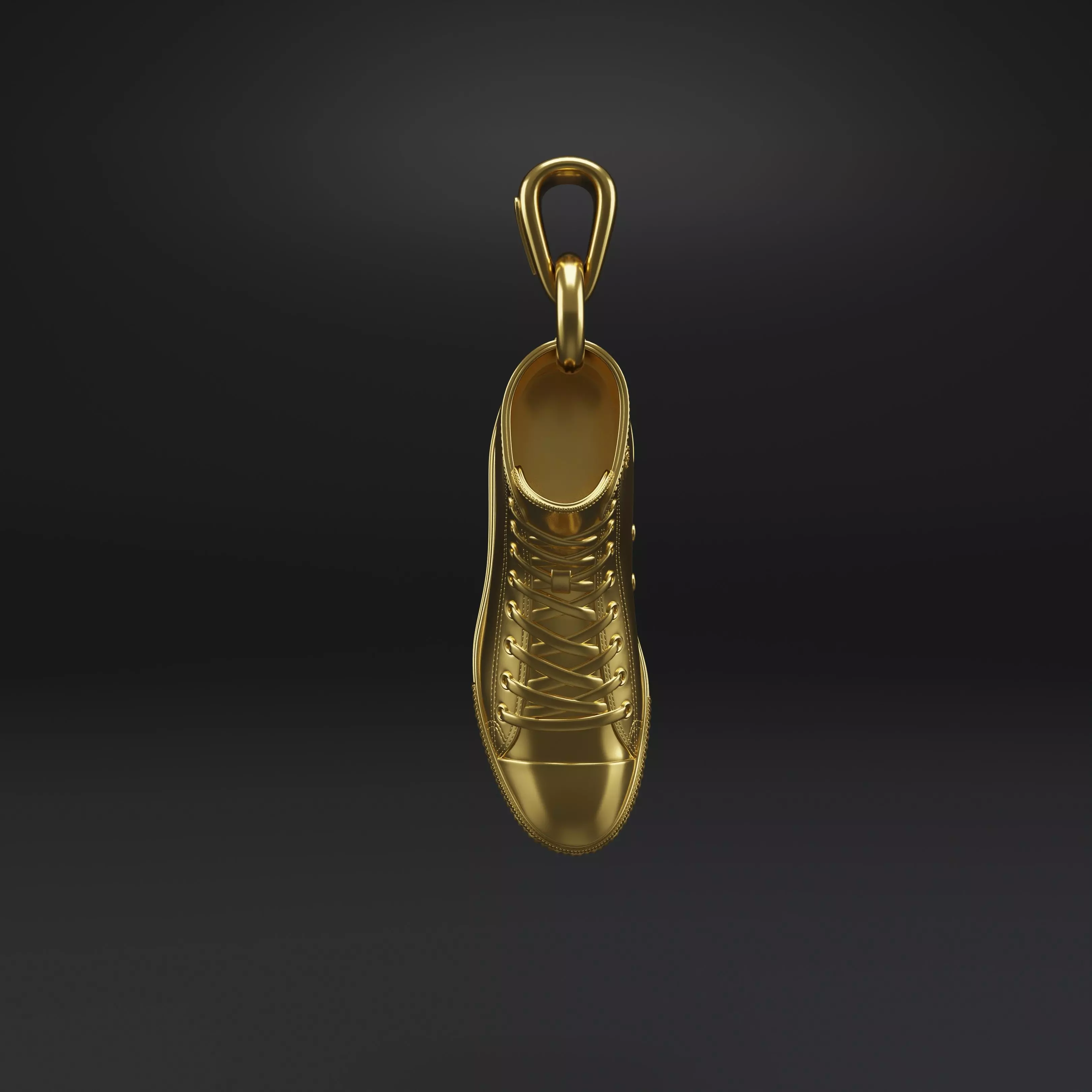 Converse Sneakers Pendant Gold Silver Fashion Jewelry Necklace 3D print model_4