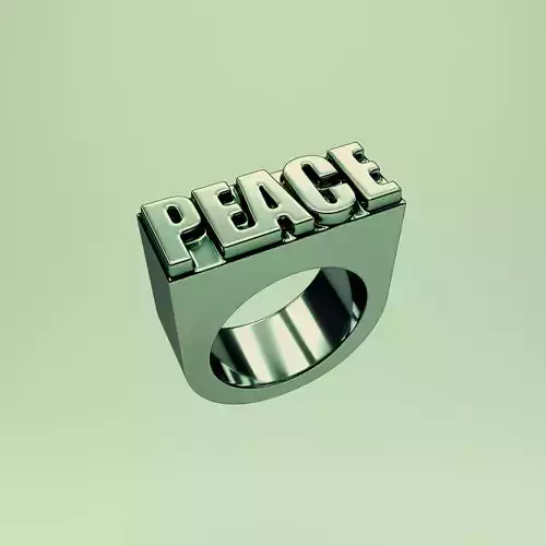Chunky Ring Fashion Jewellery Peace Ring built to scale Size 10 
