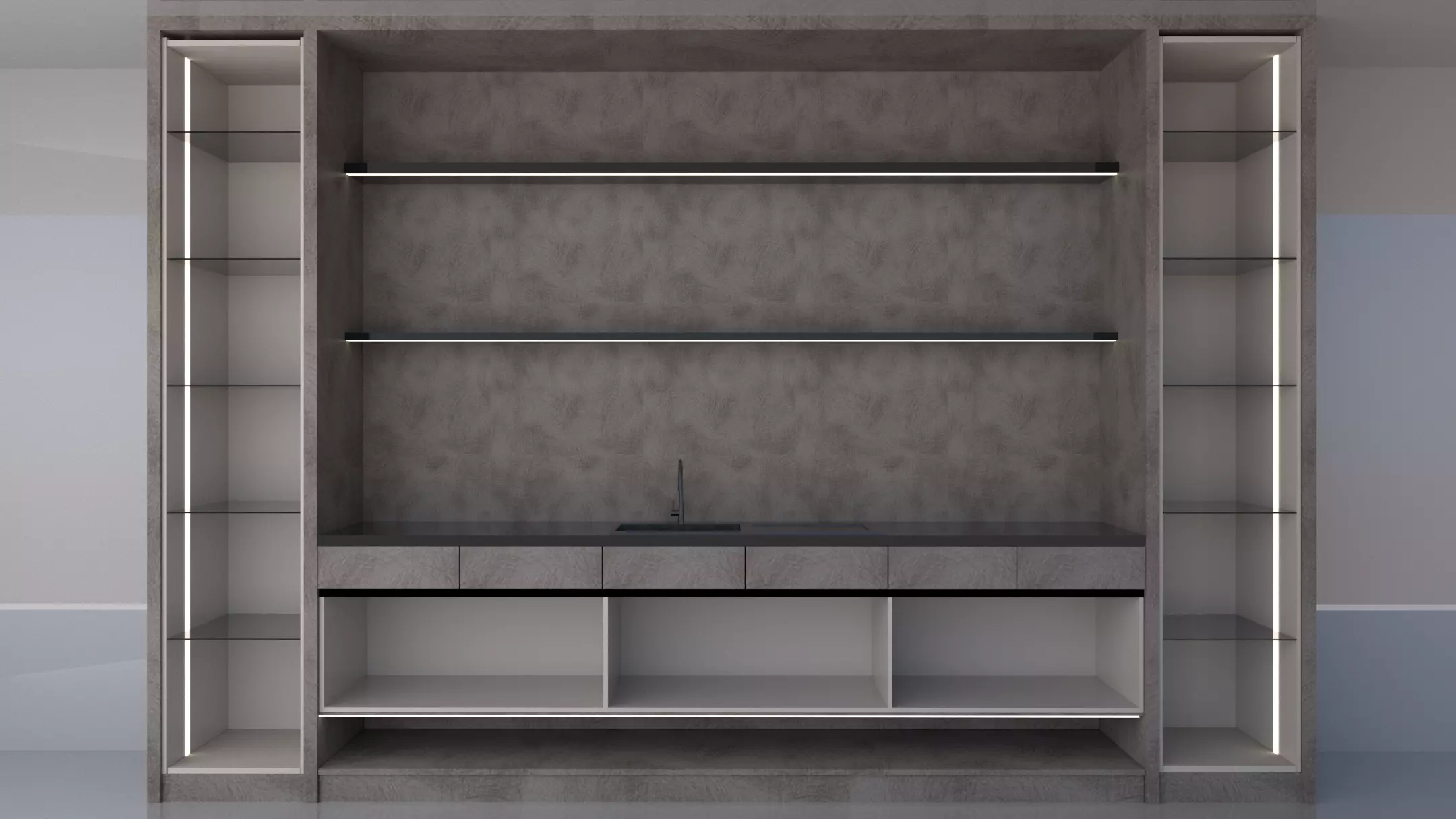 Shadow line Elegance Bar -Elegant Low-poly 3D model_10