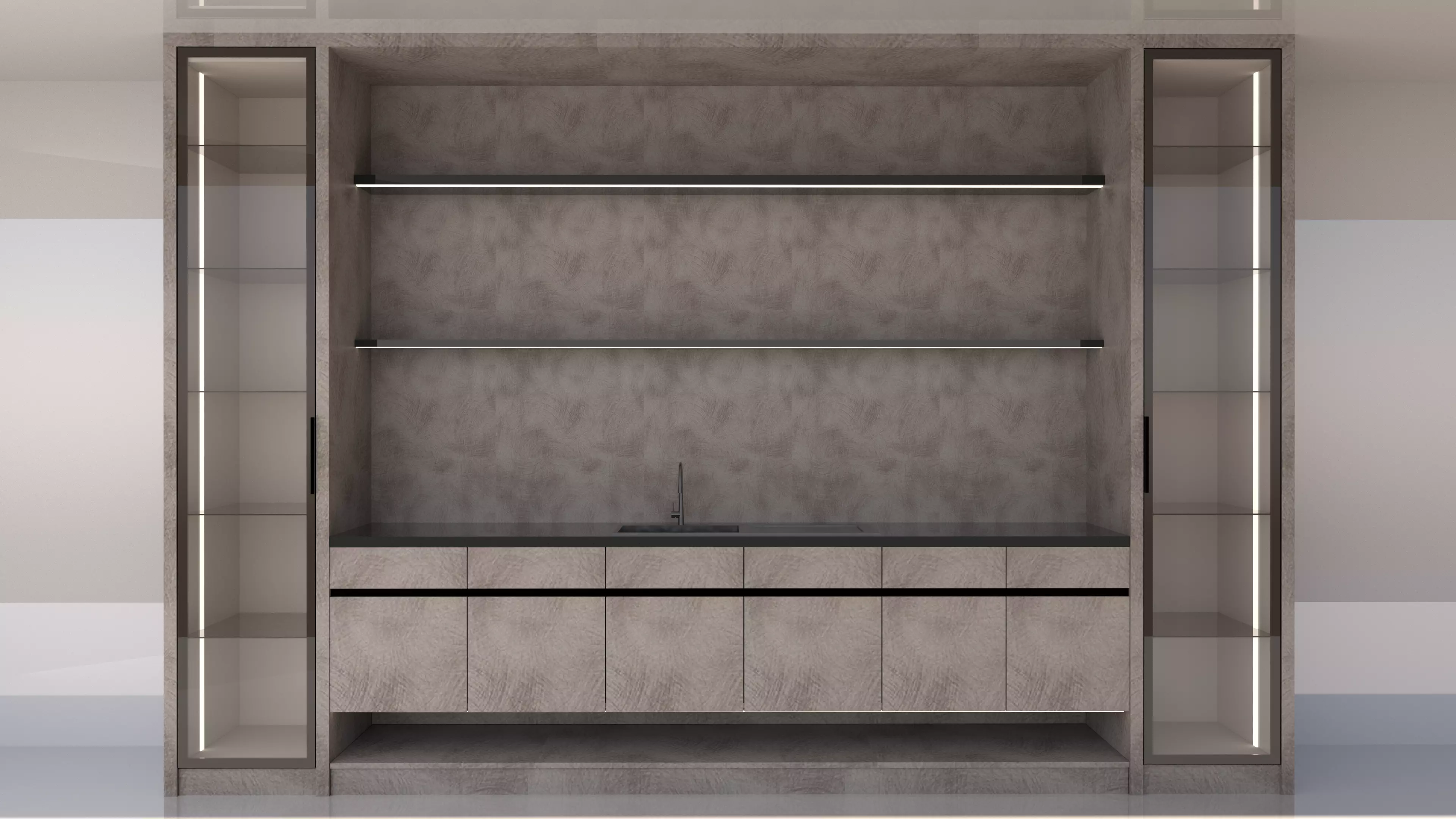 Shadow line Elegance Bar -Elegant Low-poly 3D model_0