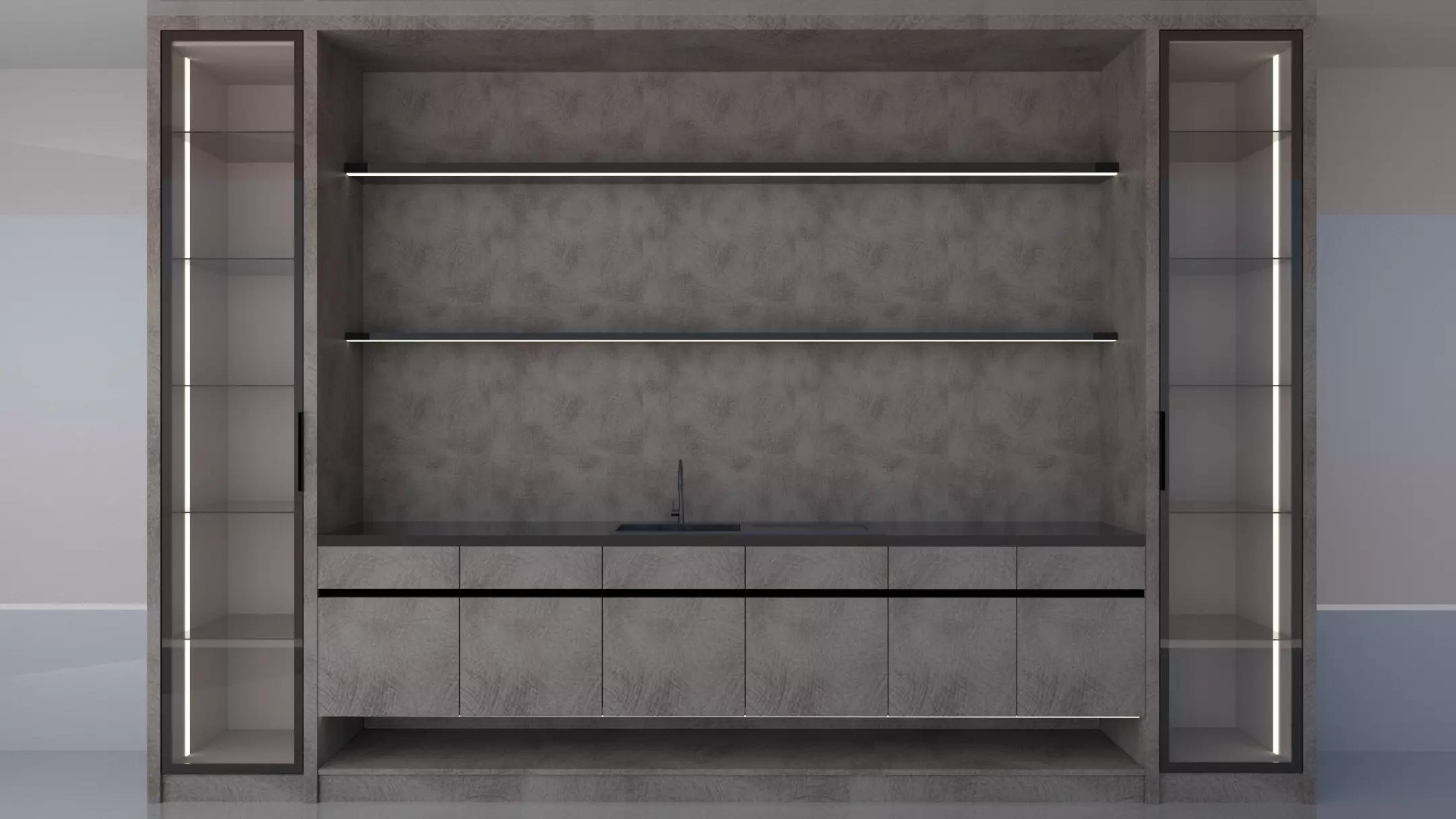 Shadow line Elegance Bar -Elegant Low-poly 3D model_1