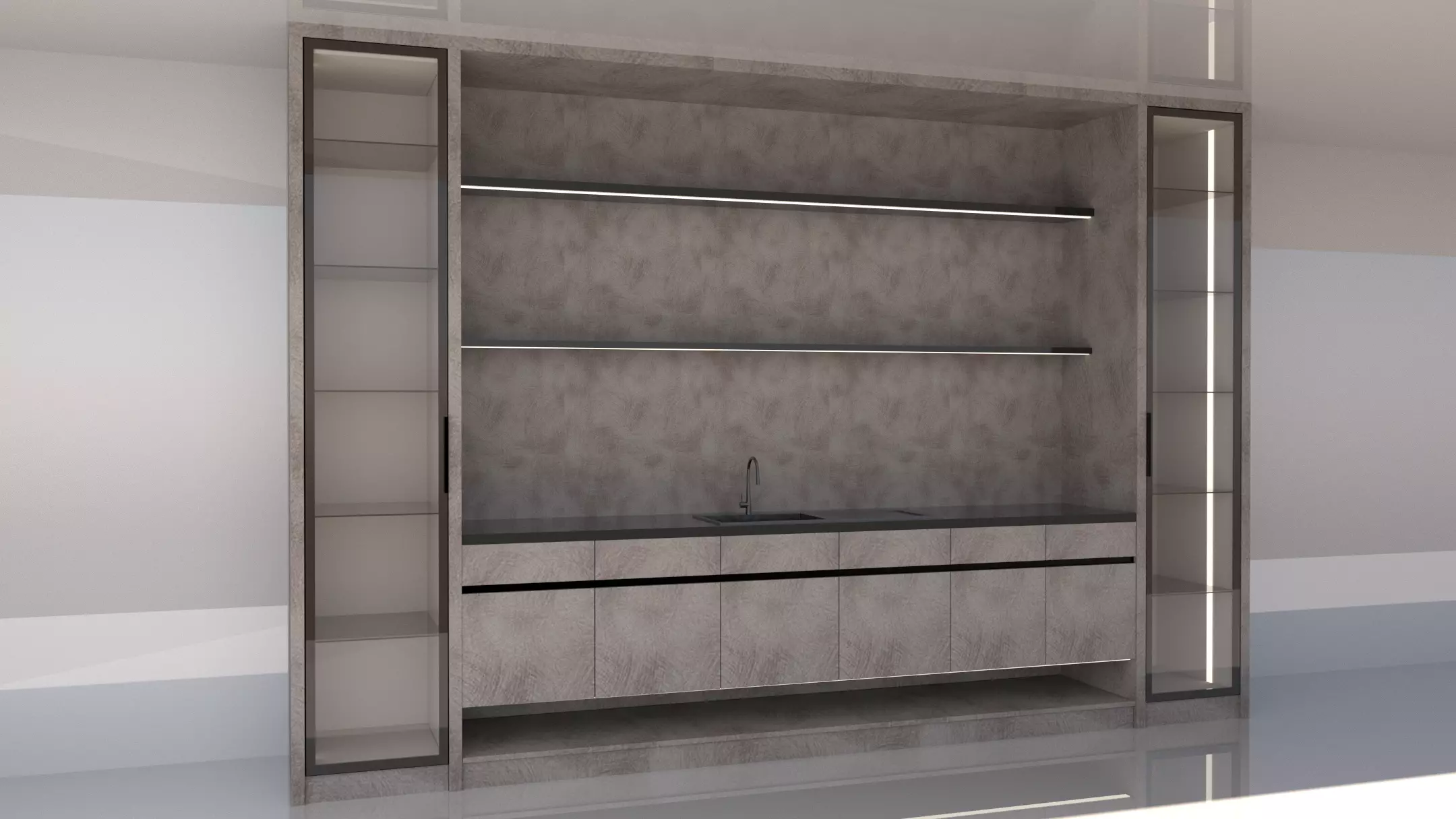 Shadow line Elegance Bar -Elegant Low-poly 3D model_4