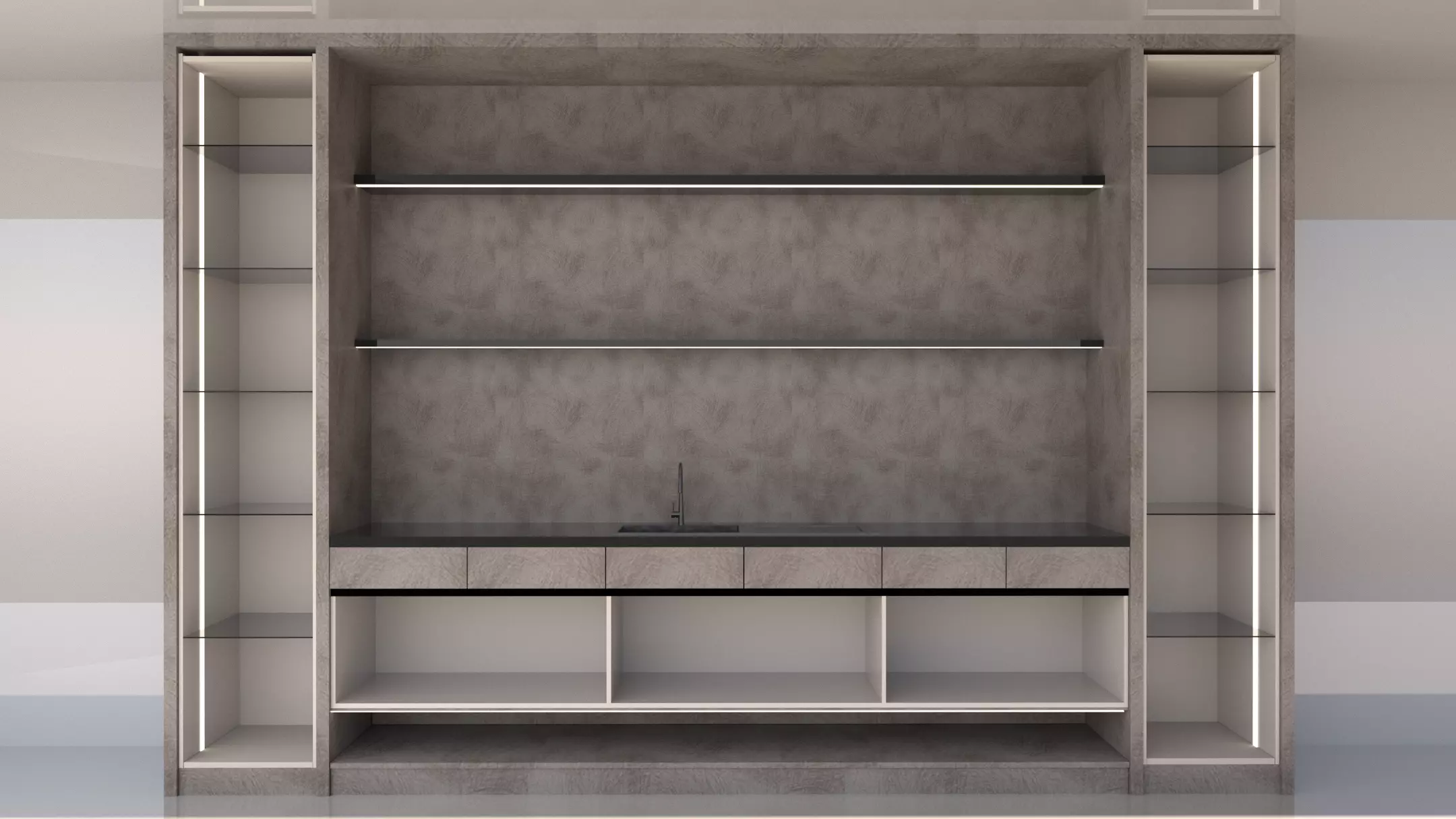 Shadow line Elegance Bar -Elegant Low-poly 3D model_11