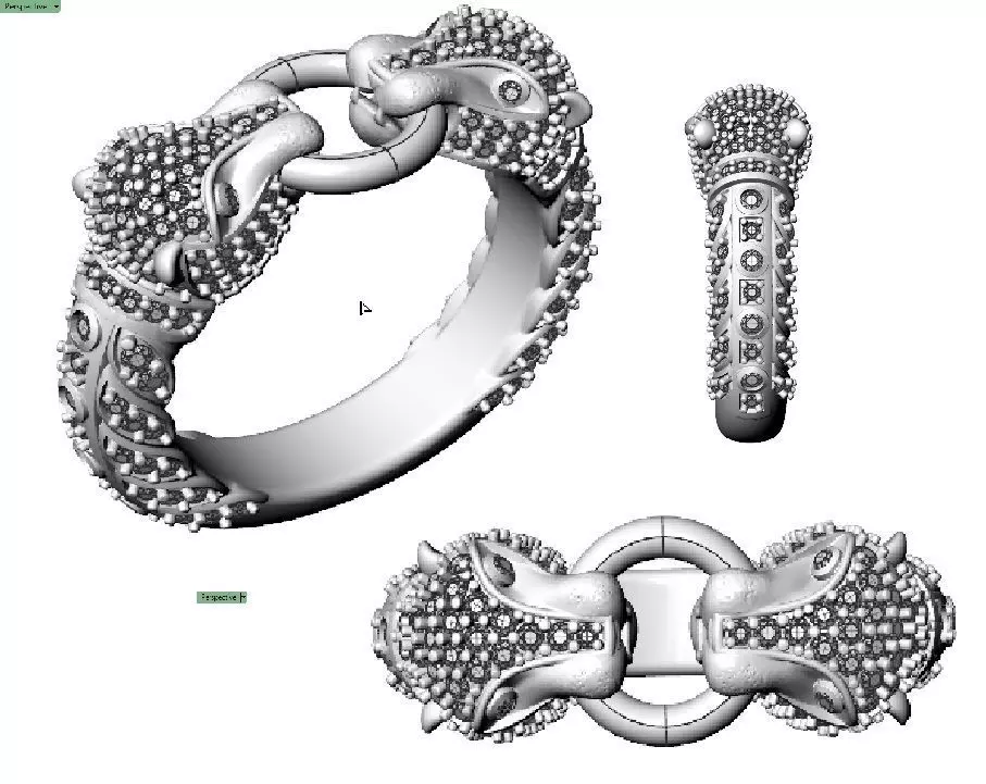 TIGER RING 3D print model_2