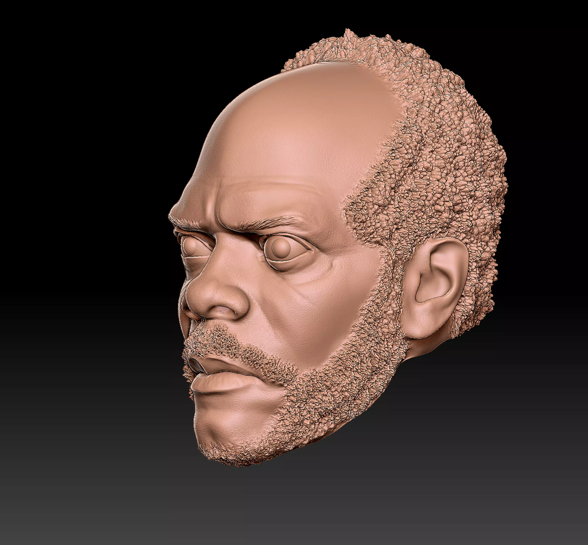 Black Snake Moan Head 3D print model_1