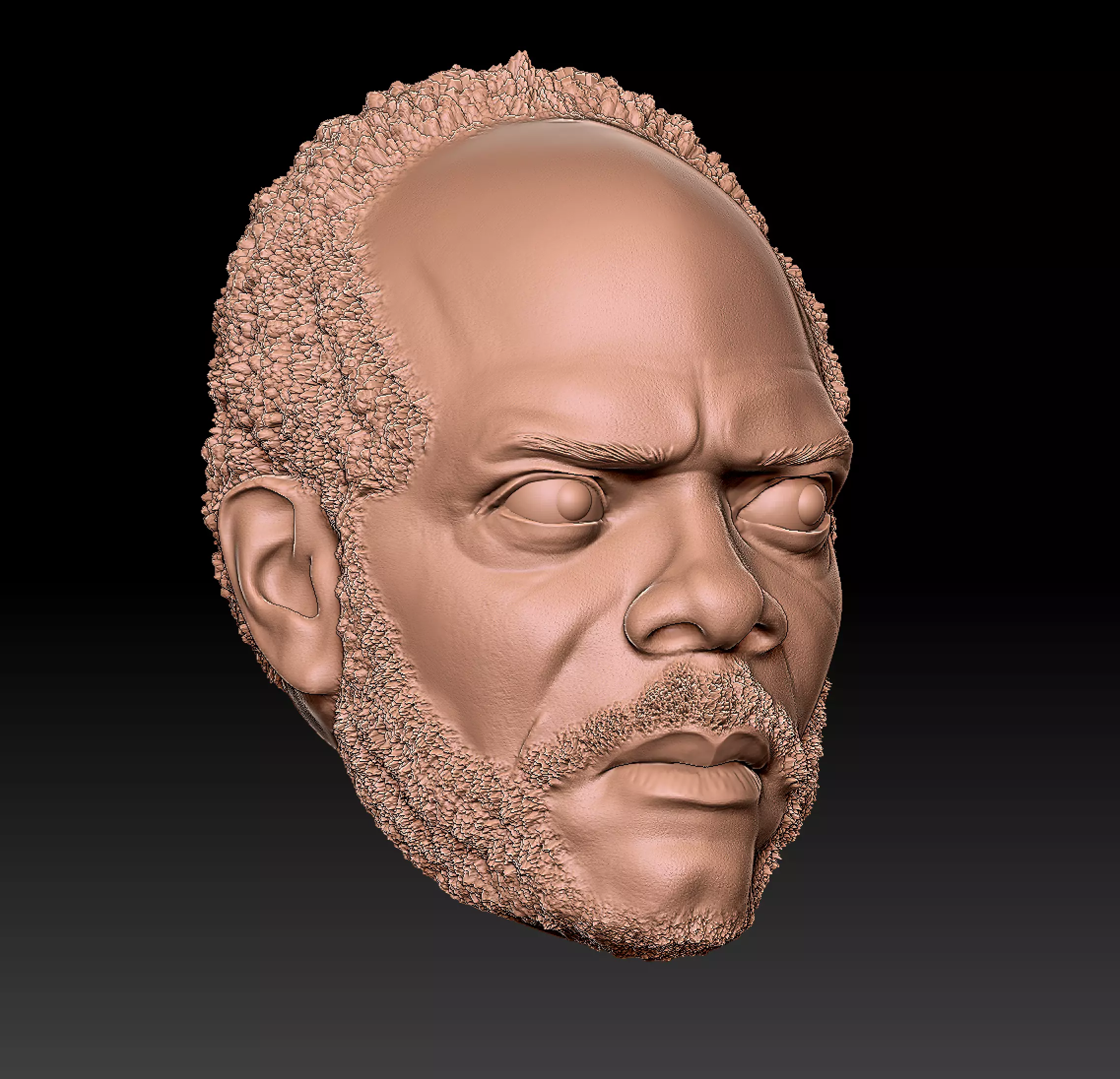 Black Snake Moan Head 3D print model_2