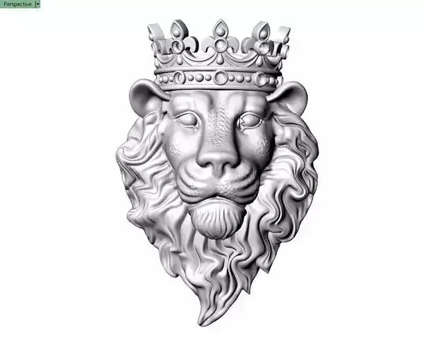 LION  CROWN FACE PENDANT