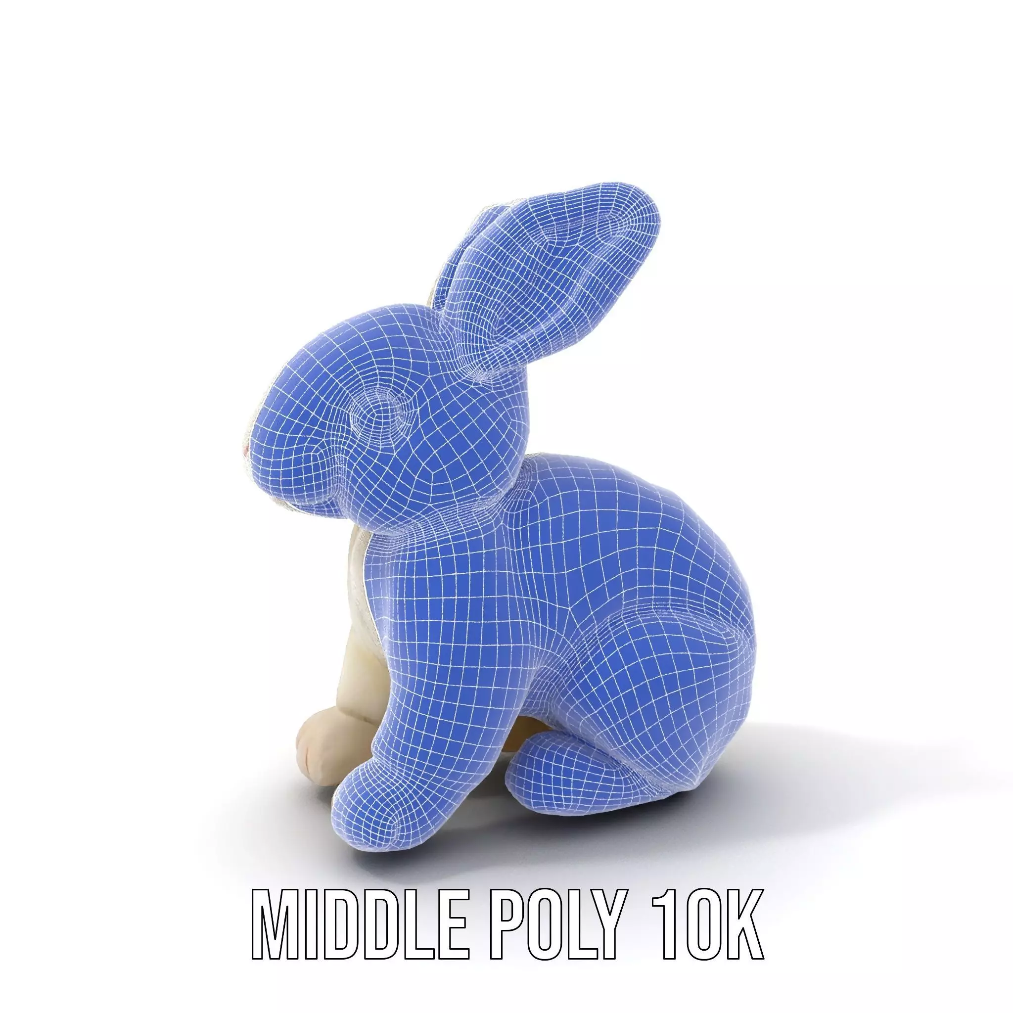 Fluffy White Rabbit model pack Low-poly 3D model_21
