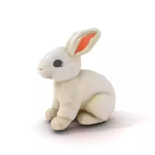 Fluffy White Rabbit model pack