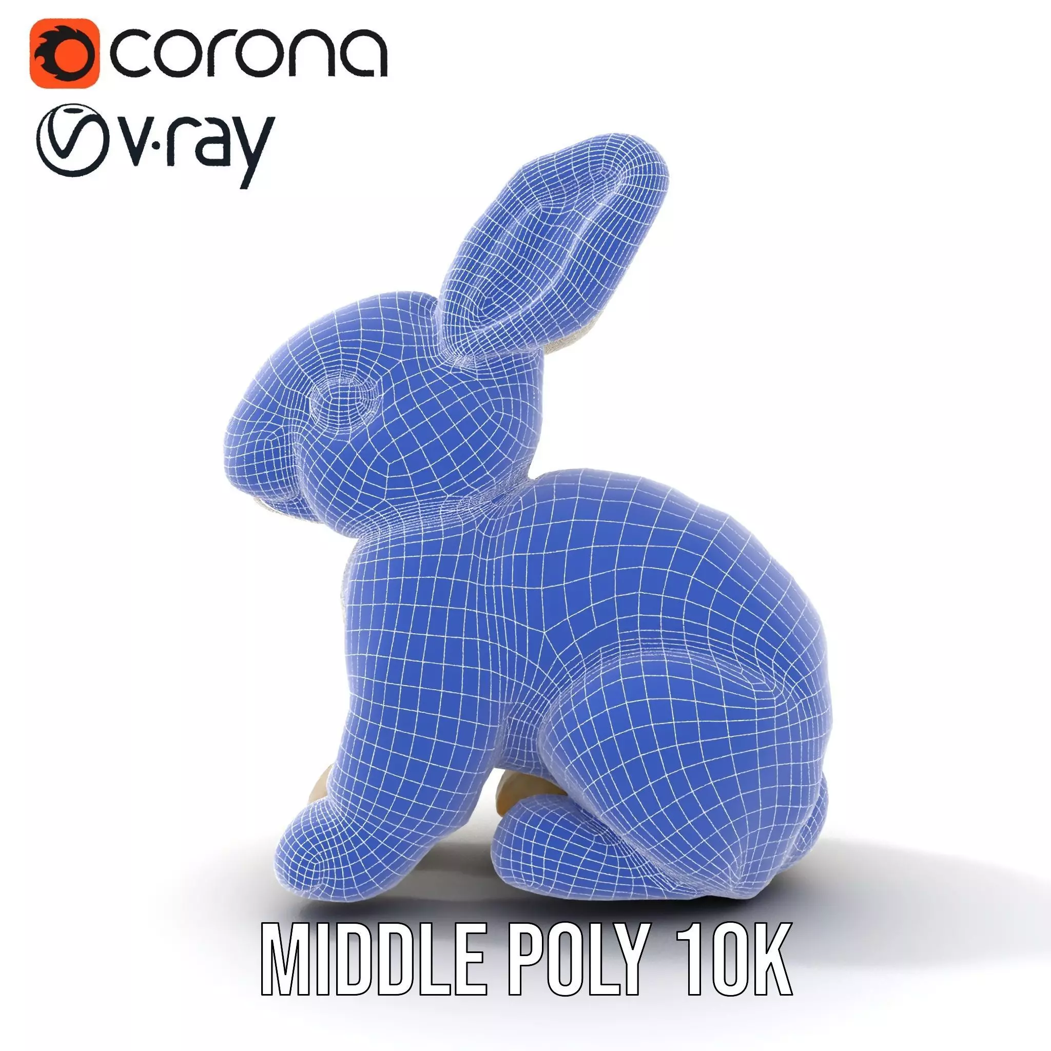 Fluffy White Rabbit model pack Low-poly 3D model_29