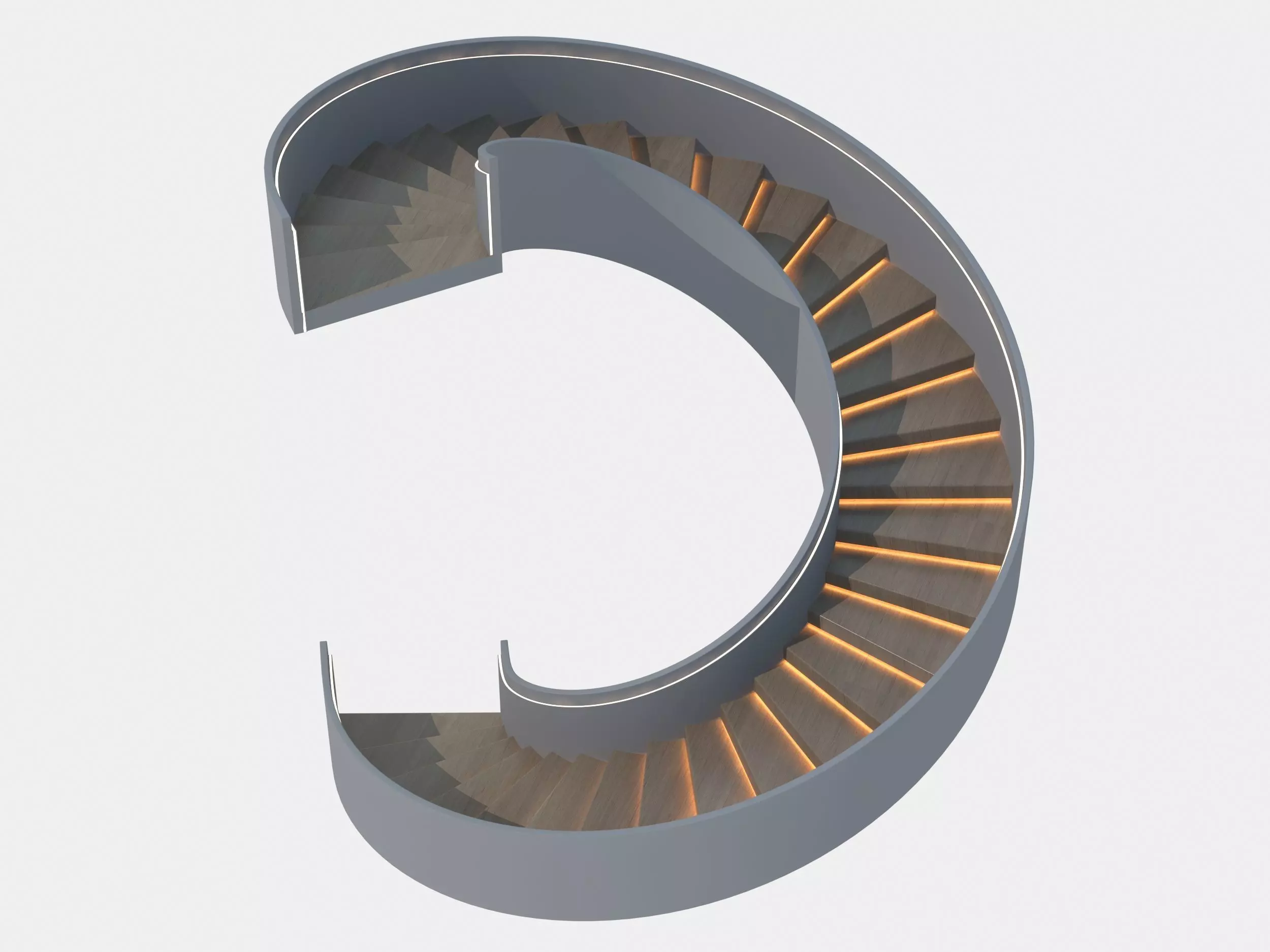 Spiral staircase 3D model_2