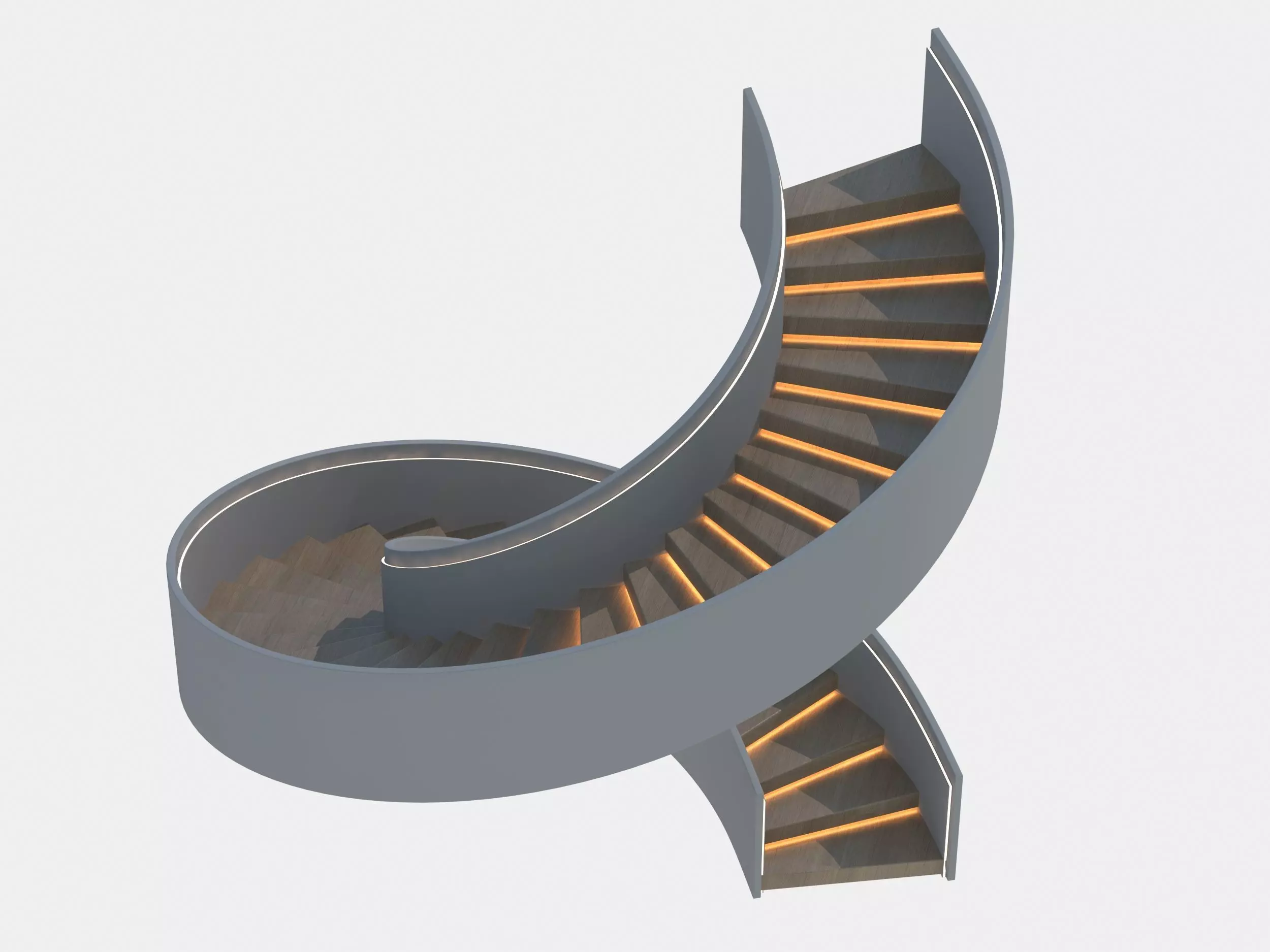 Spiral staircase 3D model_4