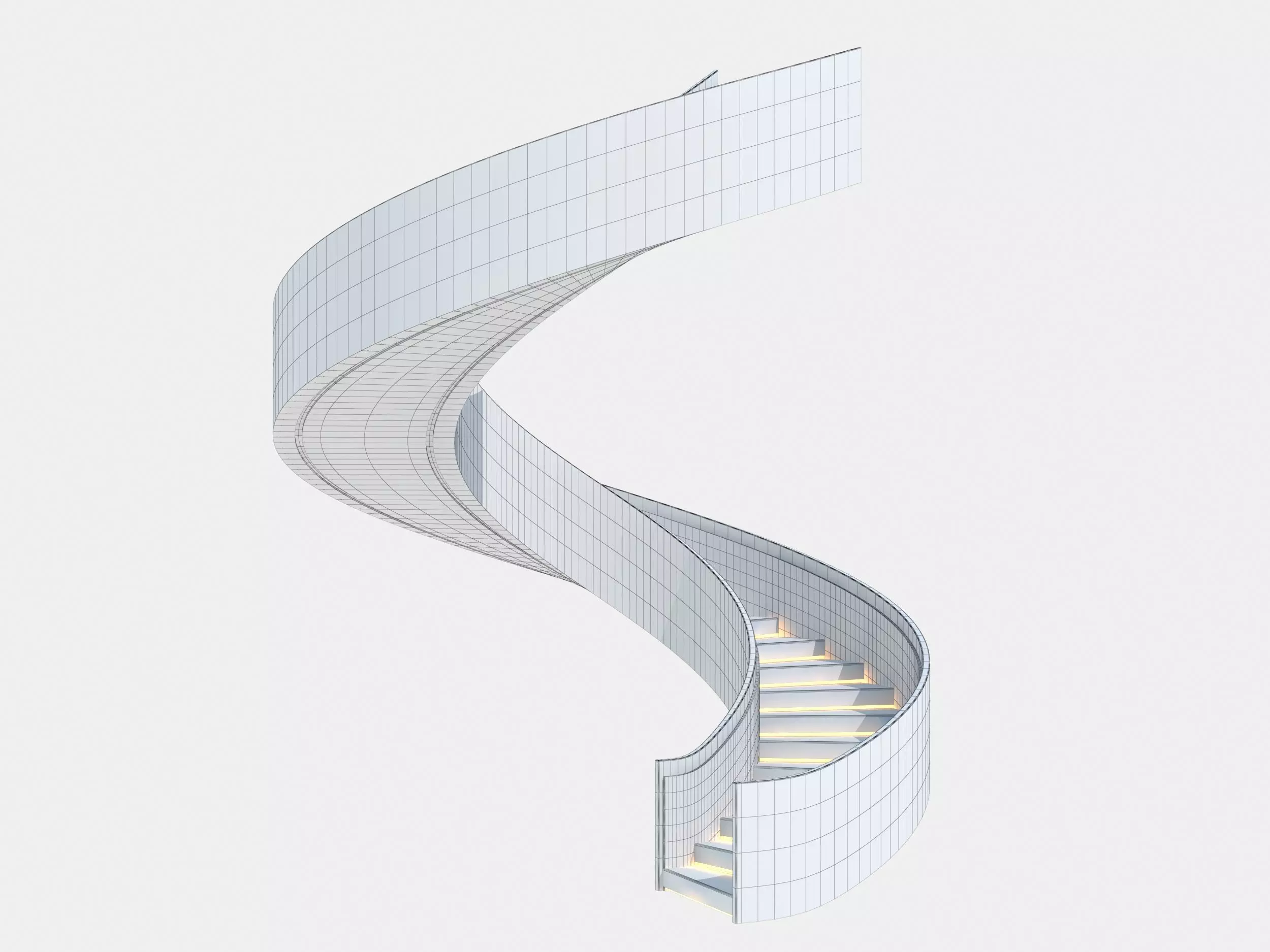 Spiral staircase 3D model_8