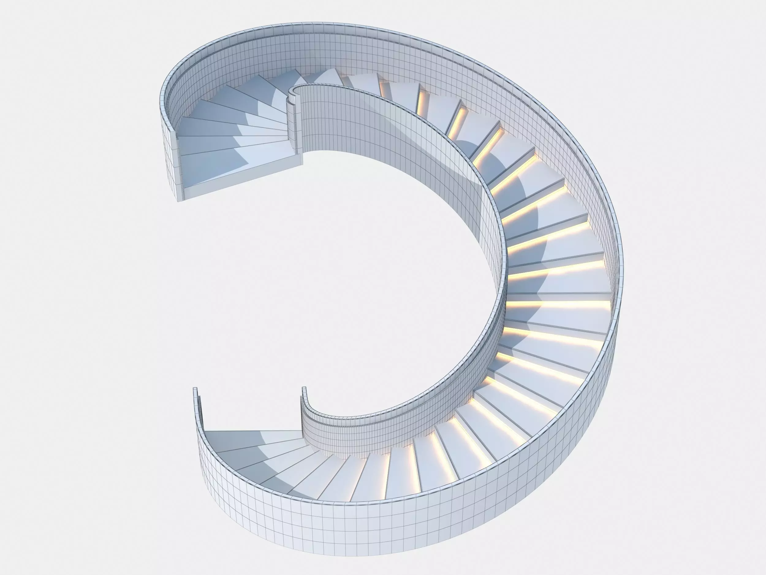 Spiral staircase 3D model_7
