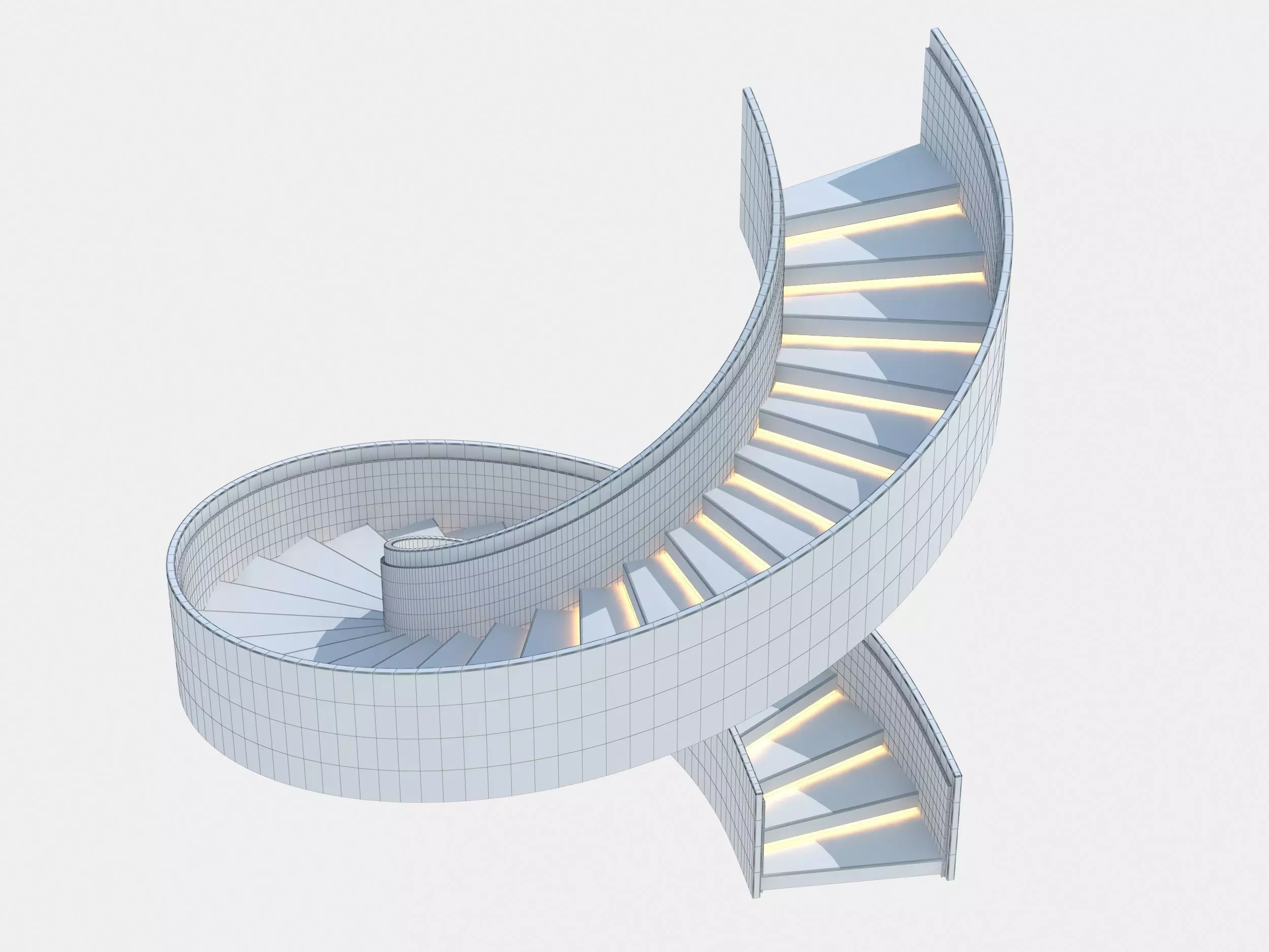 Spiral staircase 3D model_6