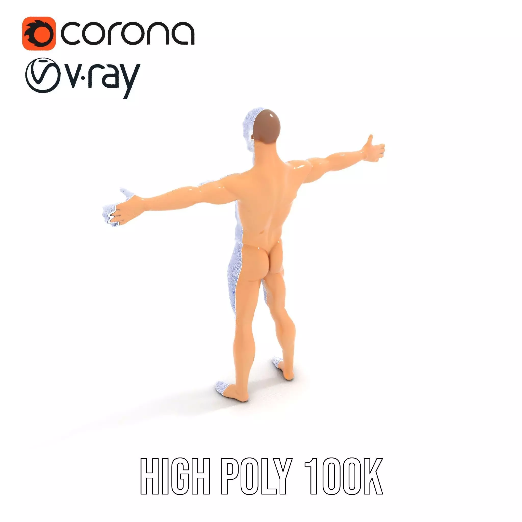 Realistic Male Mannequin model pack Low-poly 3D model_20