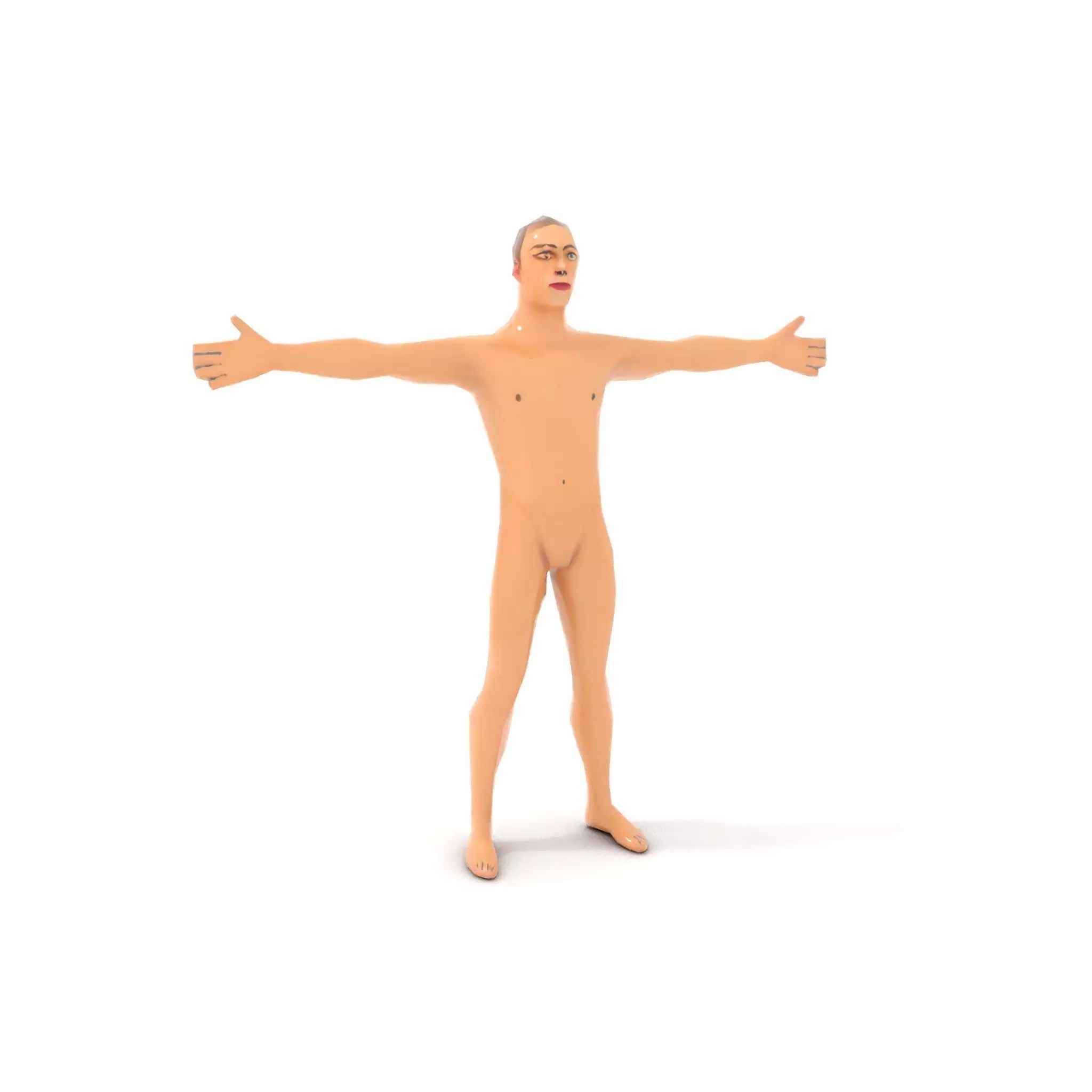 Realistic Male Mannequin model pack Low-poly 3D model_9