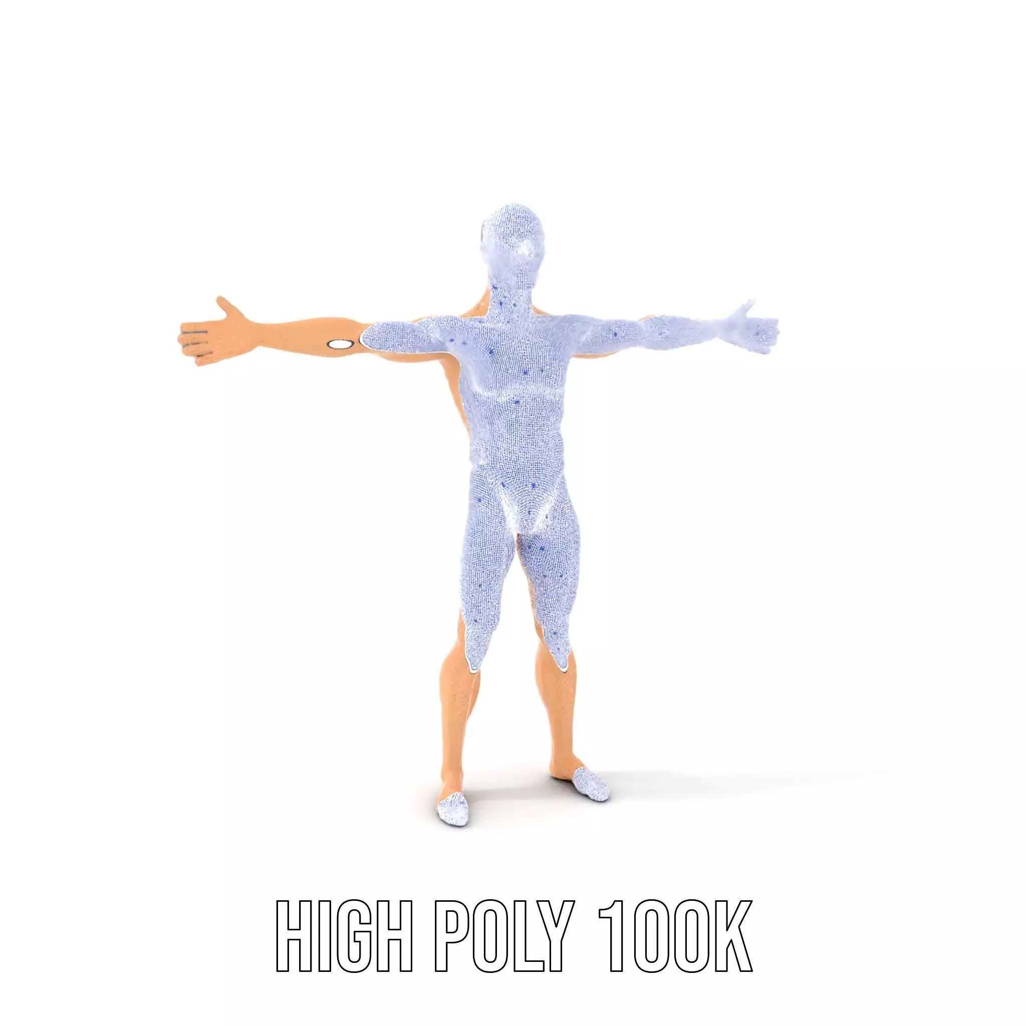 Realistic Male Mannequin model pack Low-poly 3D model_4