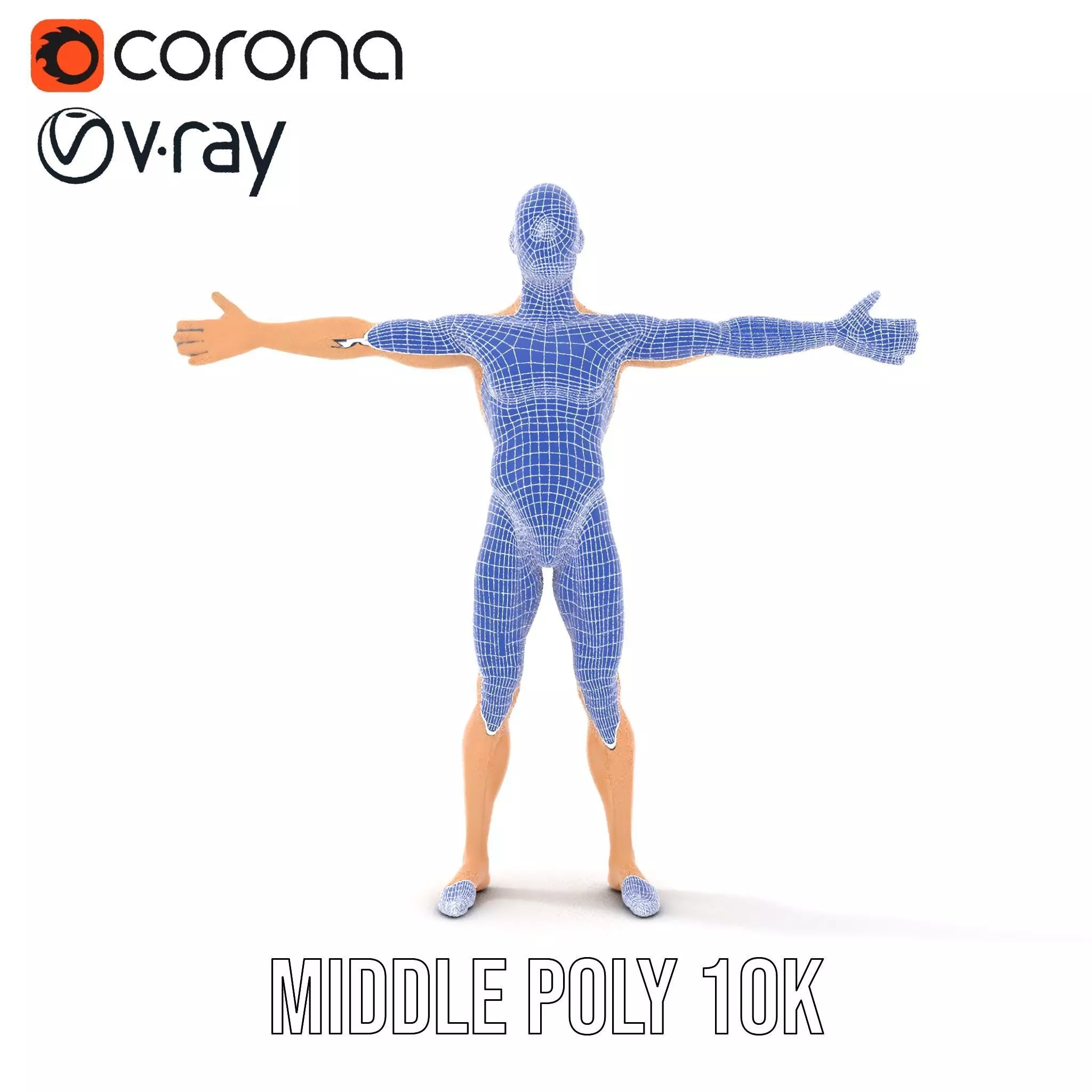 Realistic Male Mannequin model pack Low-poly 3D model_27