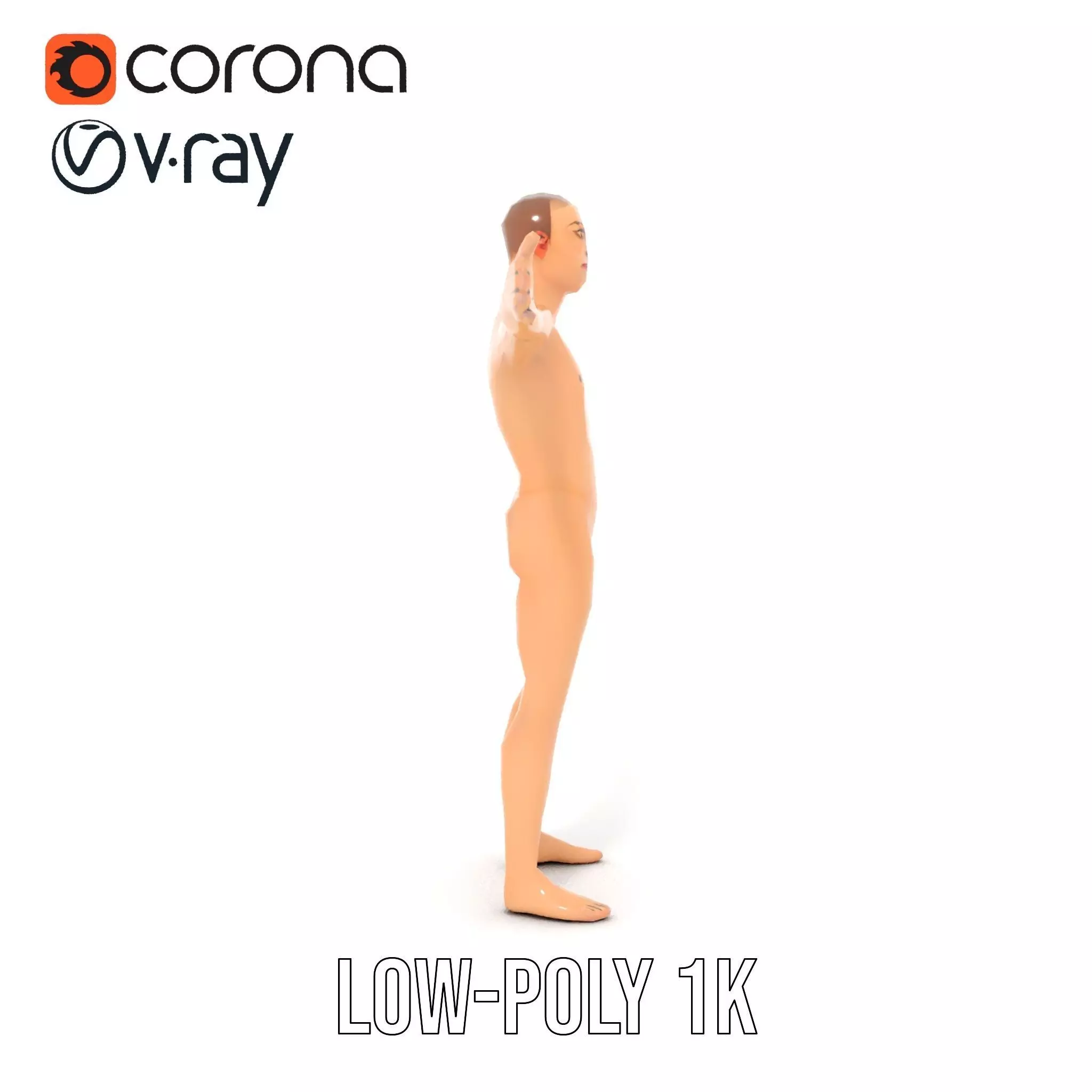 Realistic Male Mannequin model pack Low-poly 3D model_14