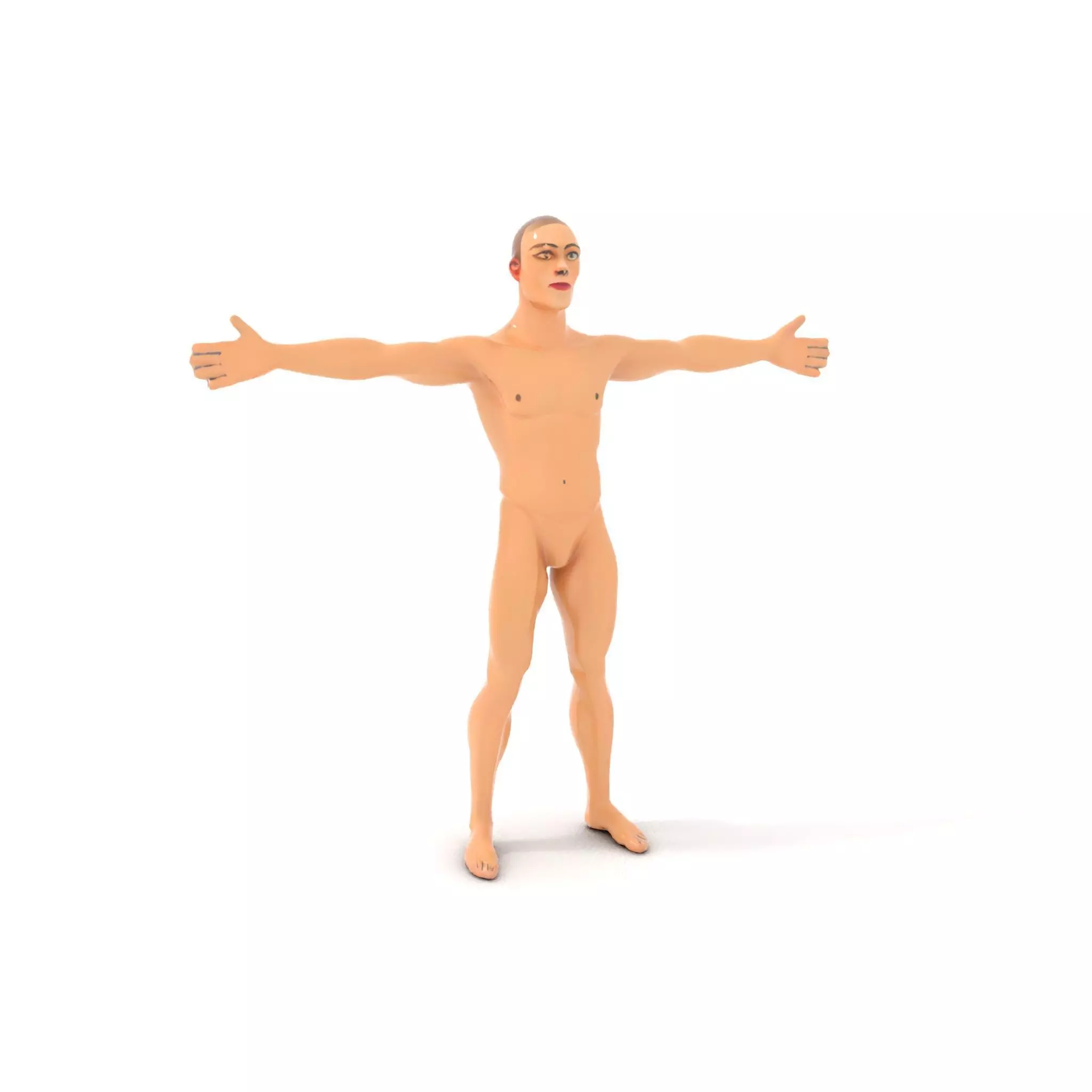Realistic Male Mannequin model pack Low-poly 3D model_5
